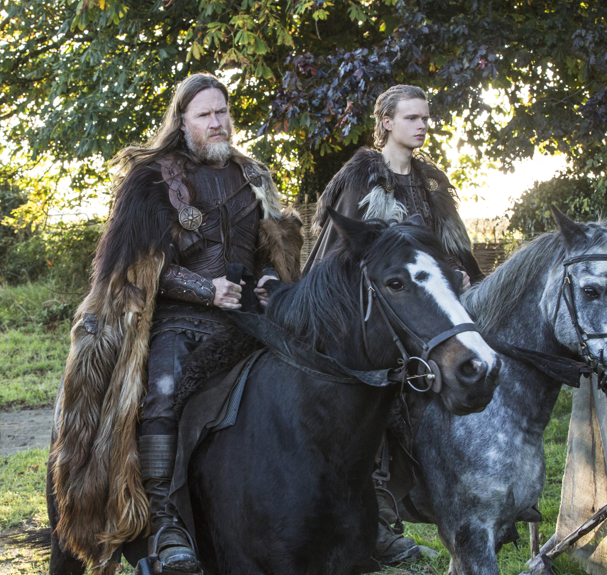 Still of Donal Logue and Edvin Endre in Vikings (2013)