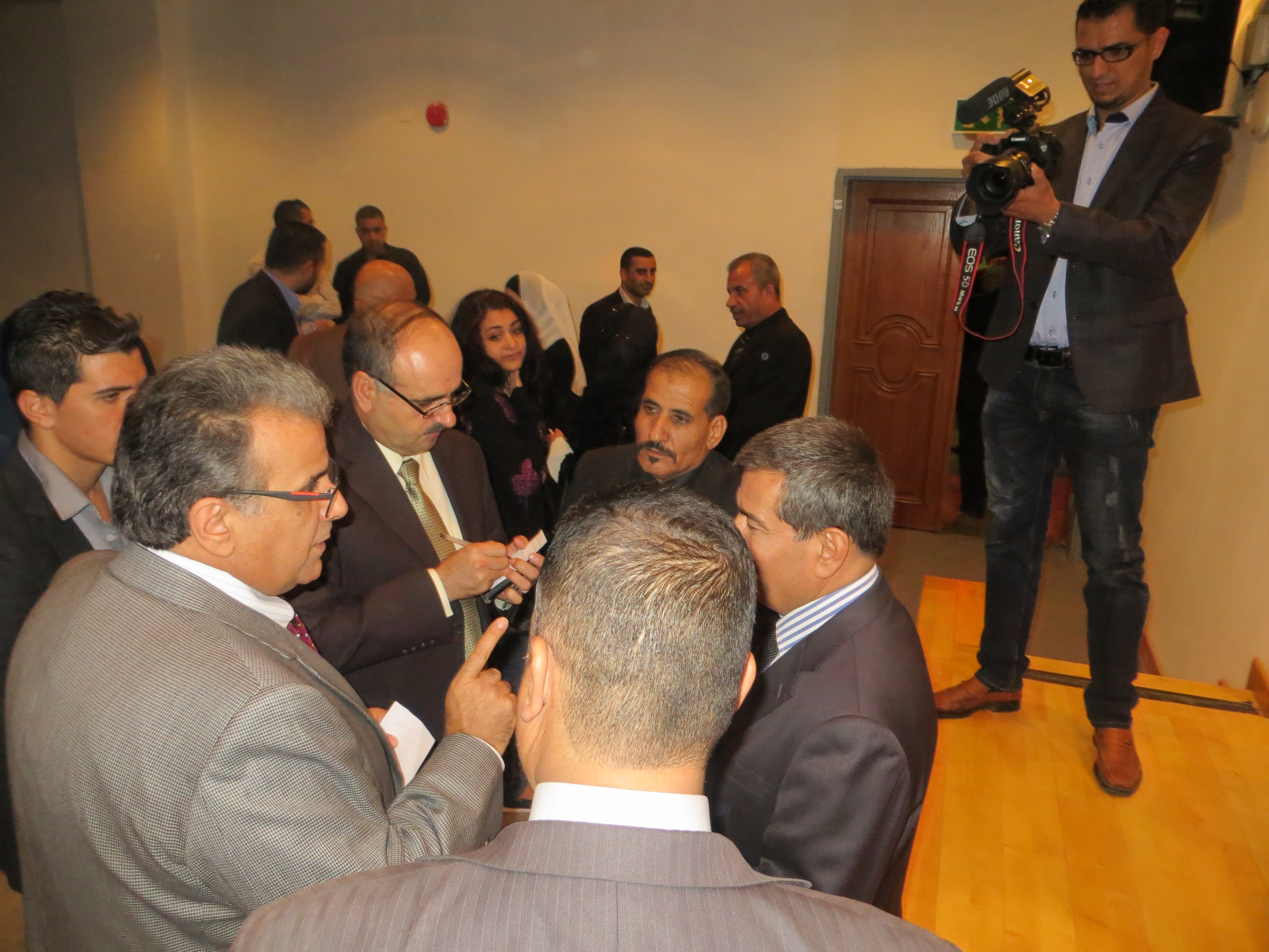 Director George Nemeh chatting away with many Jordanain dignatories our US counter part