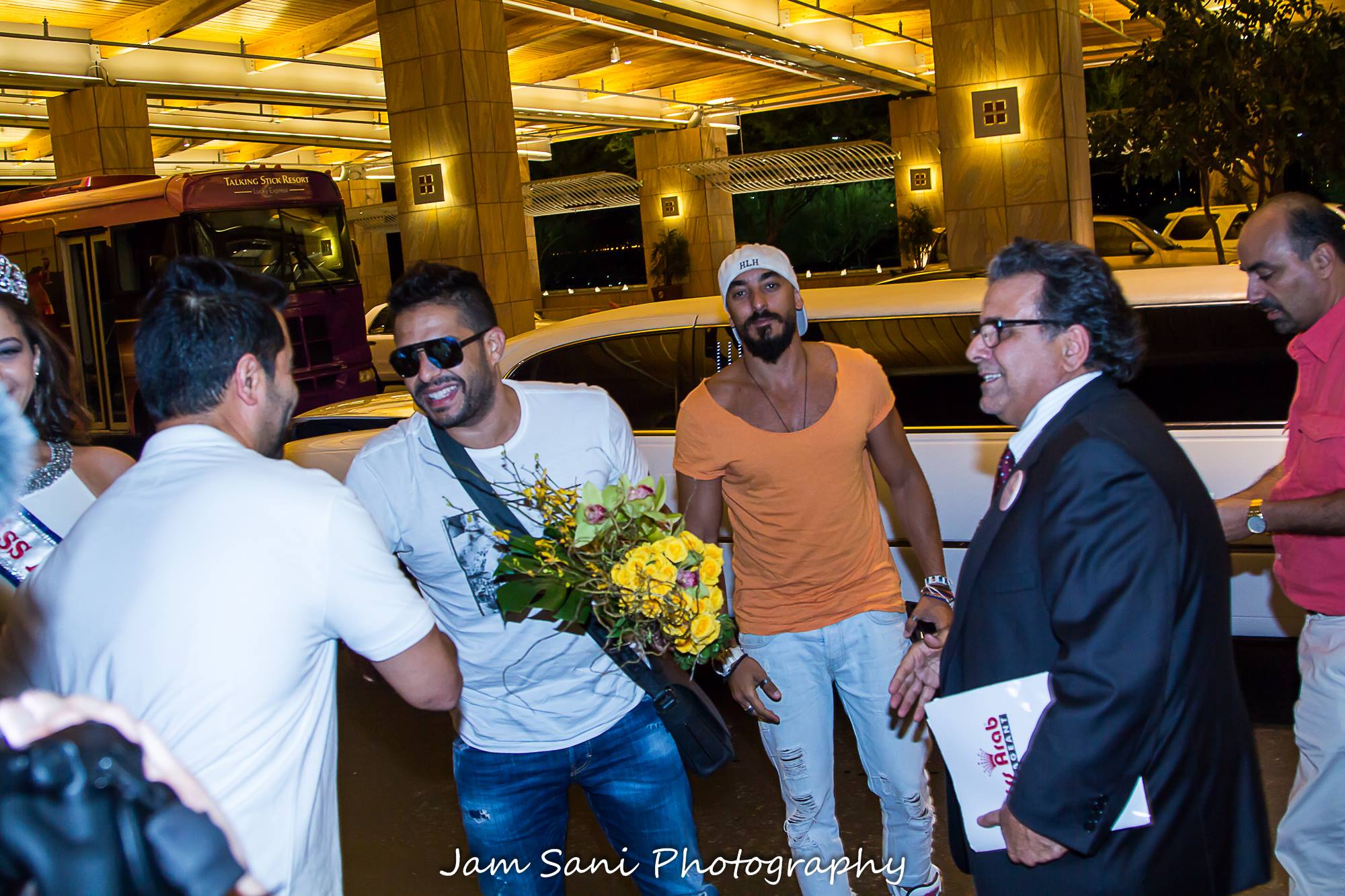 Director George Nemeh greeting super stars arriving for the pageant venue ! Sep 2014