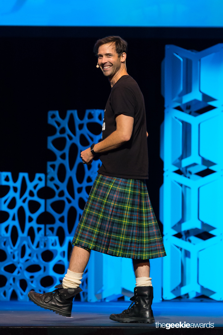 As host of the 2015 Geekie Awards.