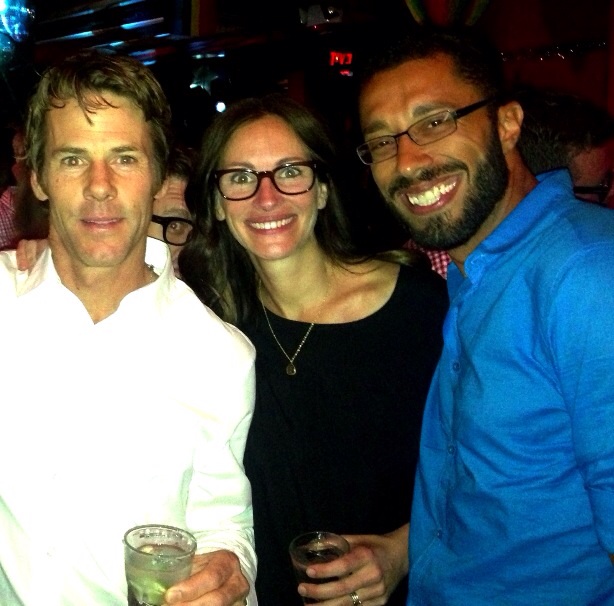 Danny Moder, Julia Roberts, & William DeMeritt at The Stonewall Inn for 'The Normal Heart' wrap party