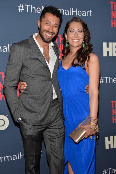 William DeMeritt & Kristin Kolozian on the red carpet at the premiere of HBO's 'The Normal Heart,' at the Ziegfeld Theatre, NYC.