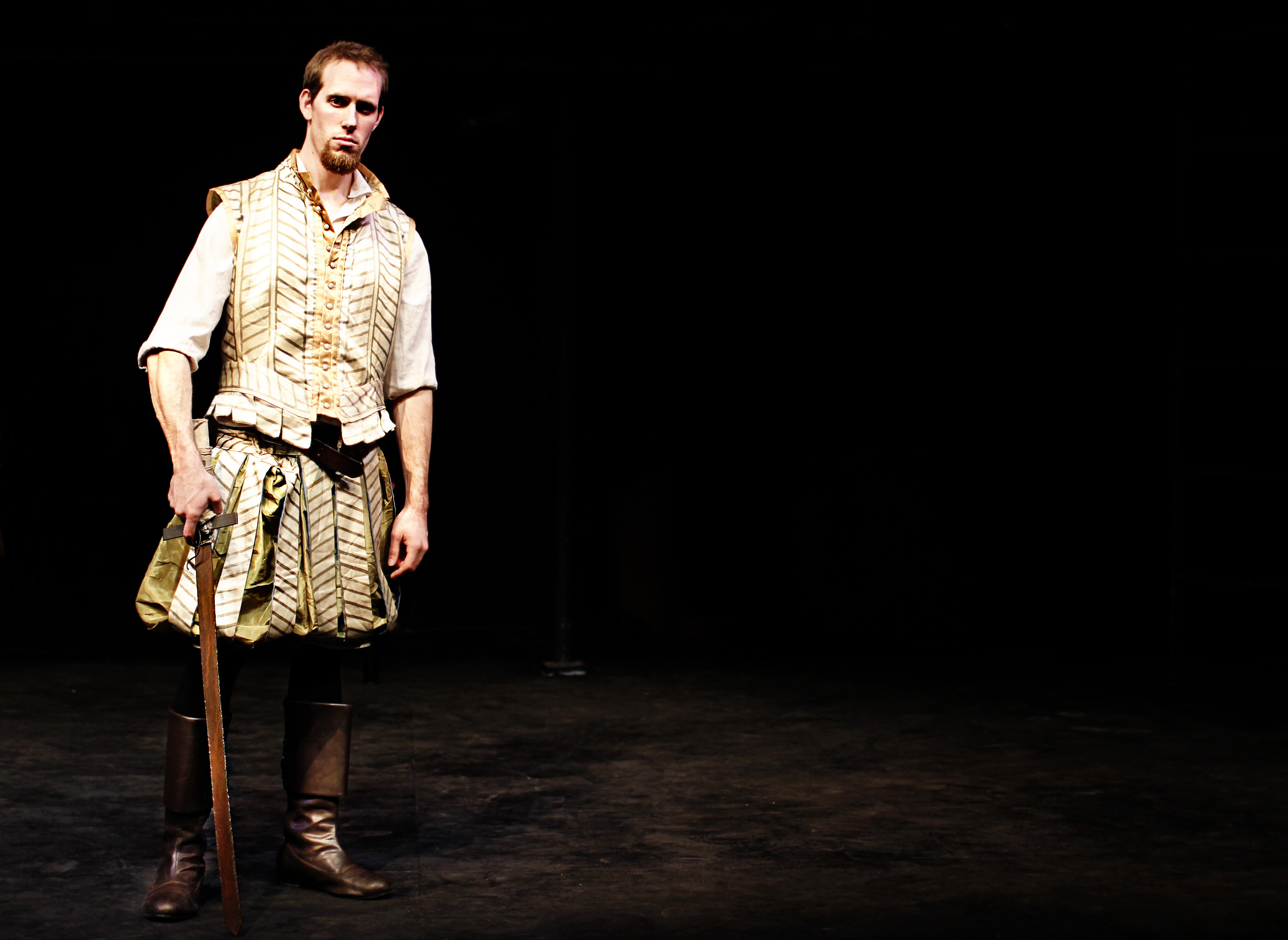Still of Christopher Spurrier in stage production of Hamlet