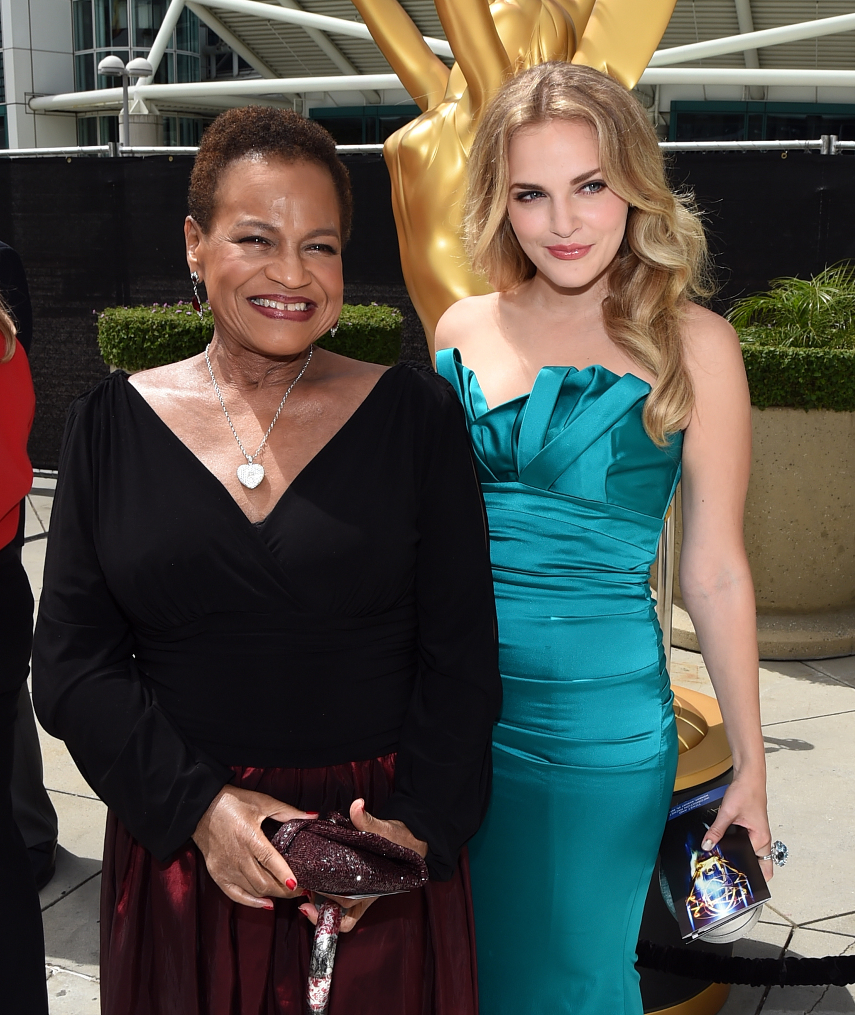 Michelle Hurst and Madeline Brewer at event of The 66th Primetime Emmy Awards (2014)