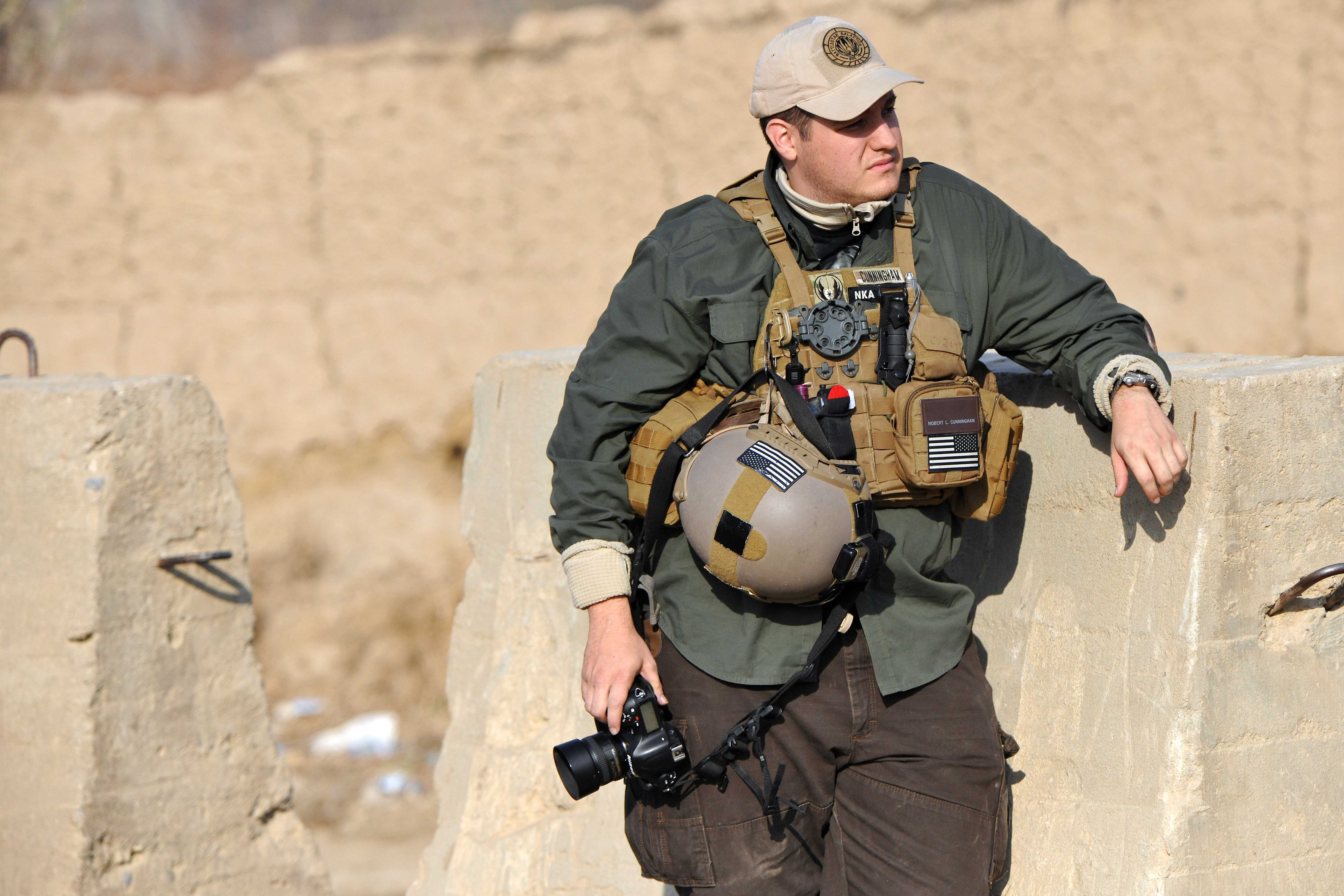 Robert Cunningham on location in Afghanistan while shooting a documentary film in 2012.
