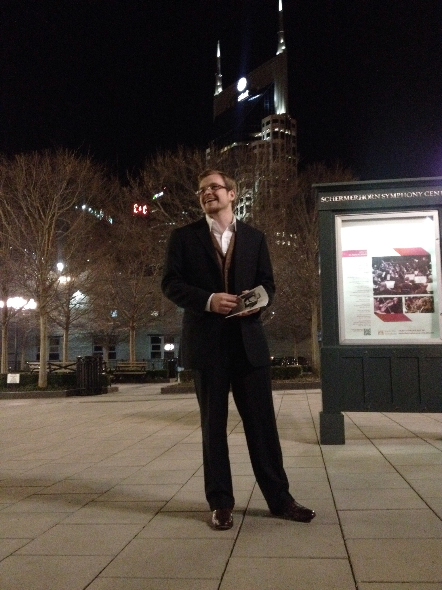 Jared C. Shumate outside the Symphony Center in Nashville, TN (2014)