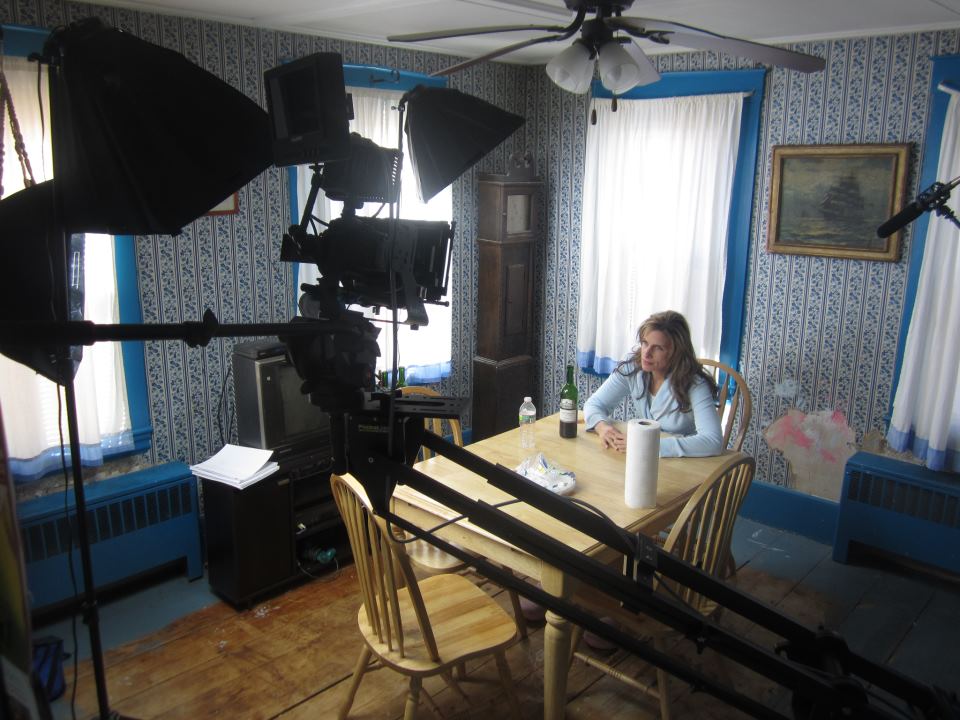 On the set of the feature film 
