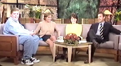 Jason M. Allentoff with Katie Couric, Jodi Applegate, and Matt Lauer inside Studio 1-A in 1999.