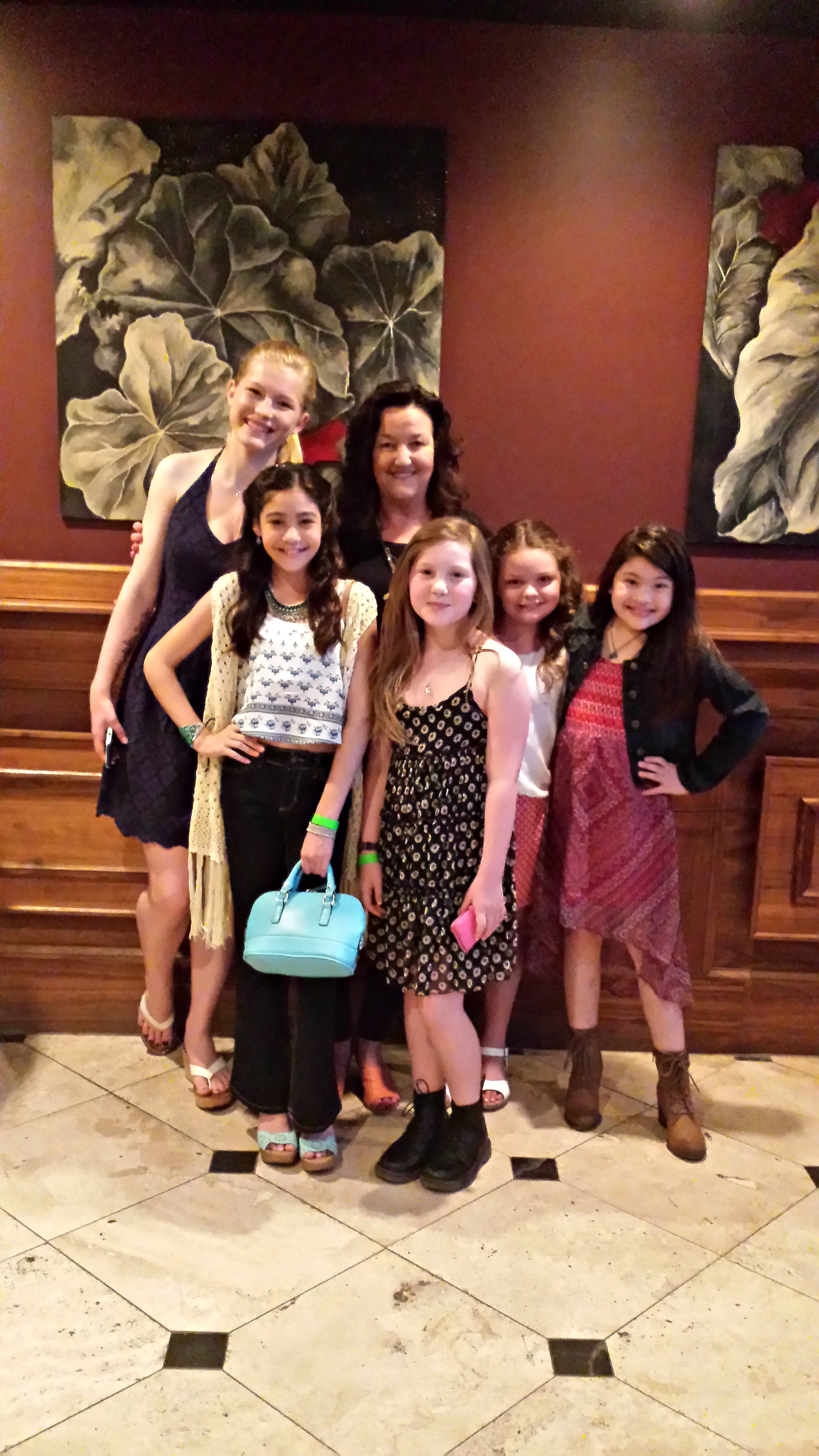 With Casting Director Kris Redding, Eva Peterson, Aleandra Newcomb, Ella Anderson, and Parker Allen at the Michelle Darnell wrap party.