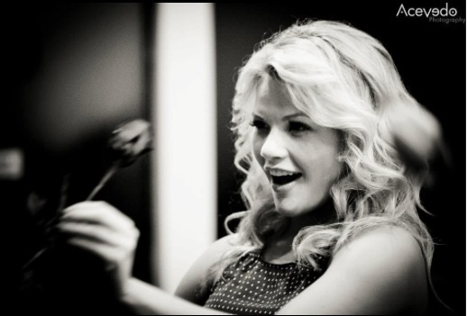 Magically changing the color of a rose for the beautiful and breathtakingly talented Witney Carson on set of the movie 