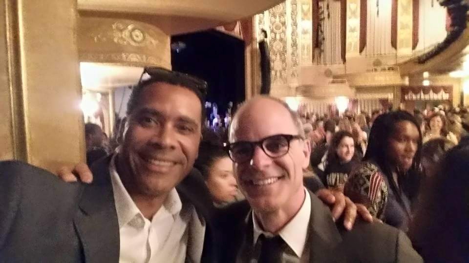 Actor Lamont Easter out and about having a little fun with House of Cards's Michael Kelly (Stamper).