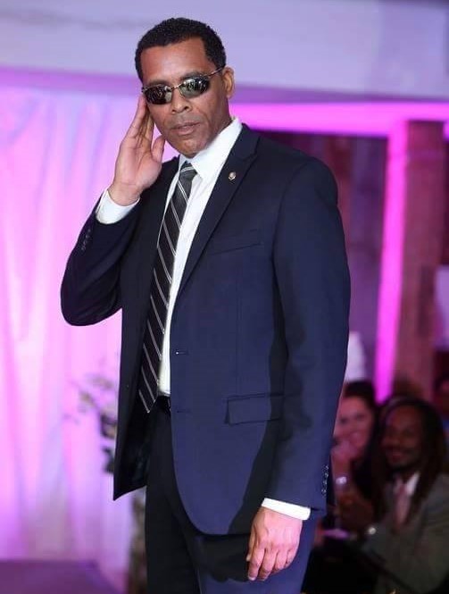 Actor Lamont Easter on the Fashion Runway modeling the latest in Secret Service Fashion for the We Will Survive Cancer Benefit