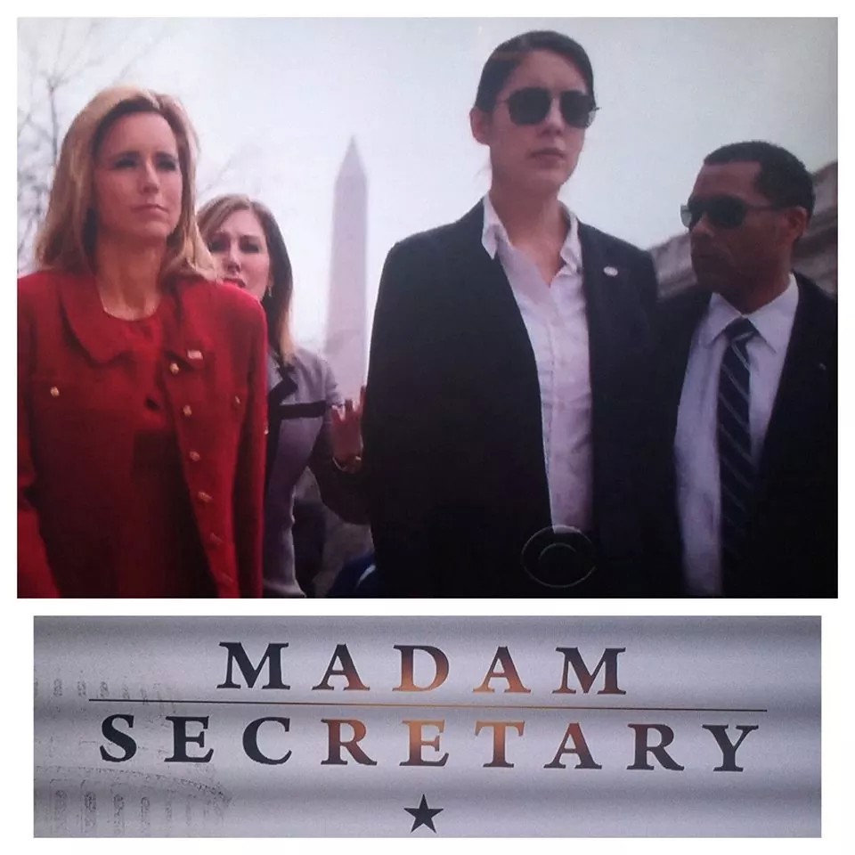 Actor Lamont Easter playing Diplomatic Security Agent for the Secretary of State, Tea Leoni in the CBS show Madam Secretary
