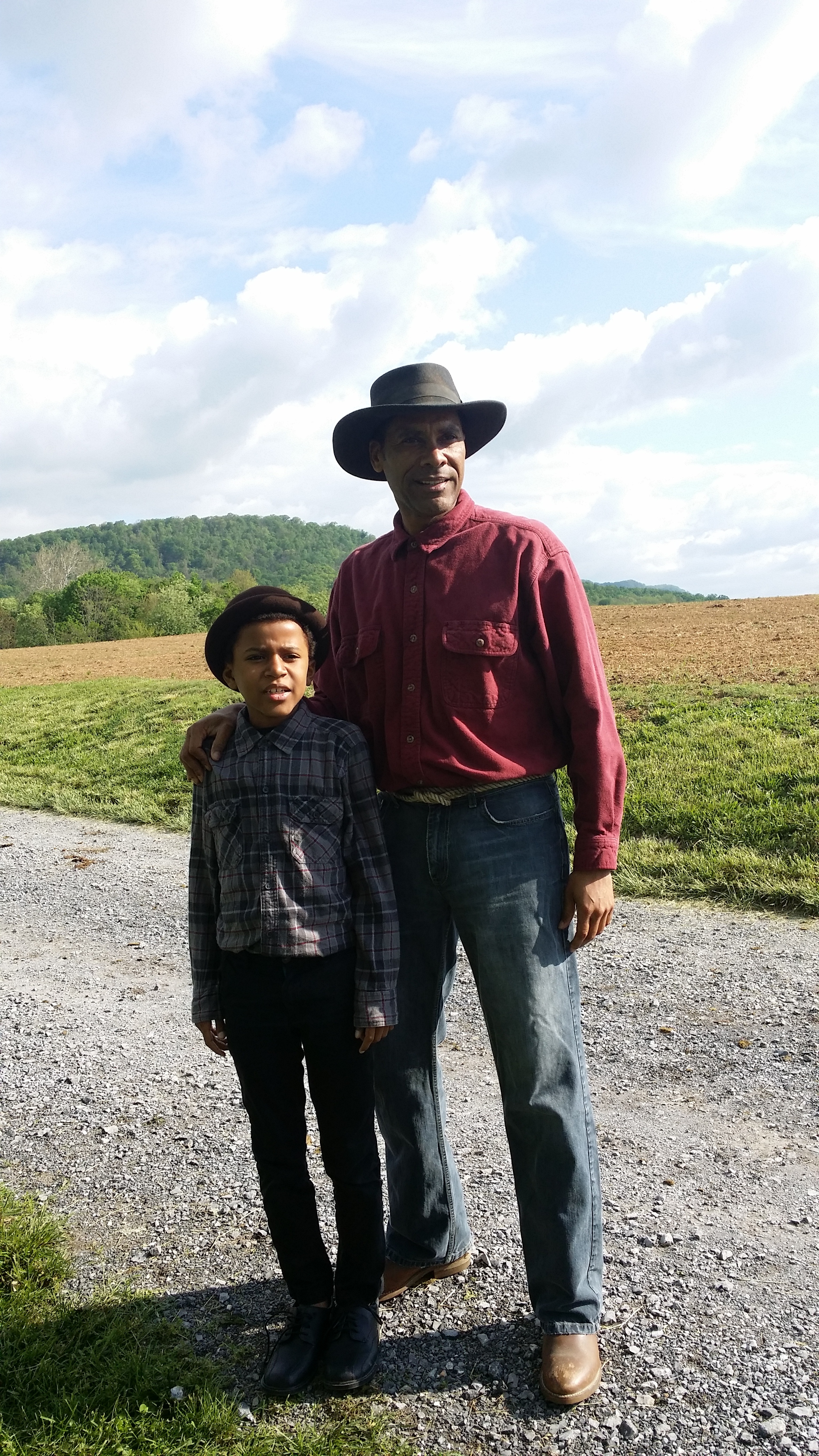 Actor Lamont Easter playing Bill Barnaby in the 1887 Indie western feature film The Lonesome Trail - Pre-production shot.