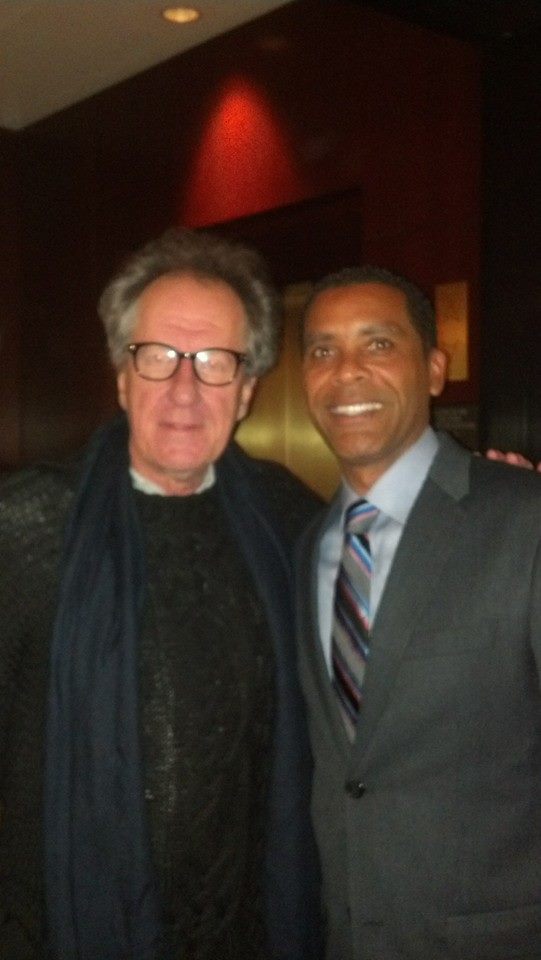 Geoffrey Rush and I talking shop