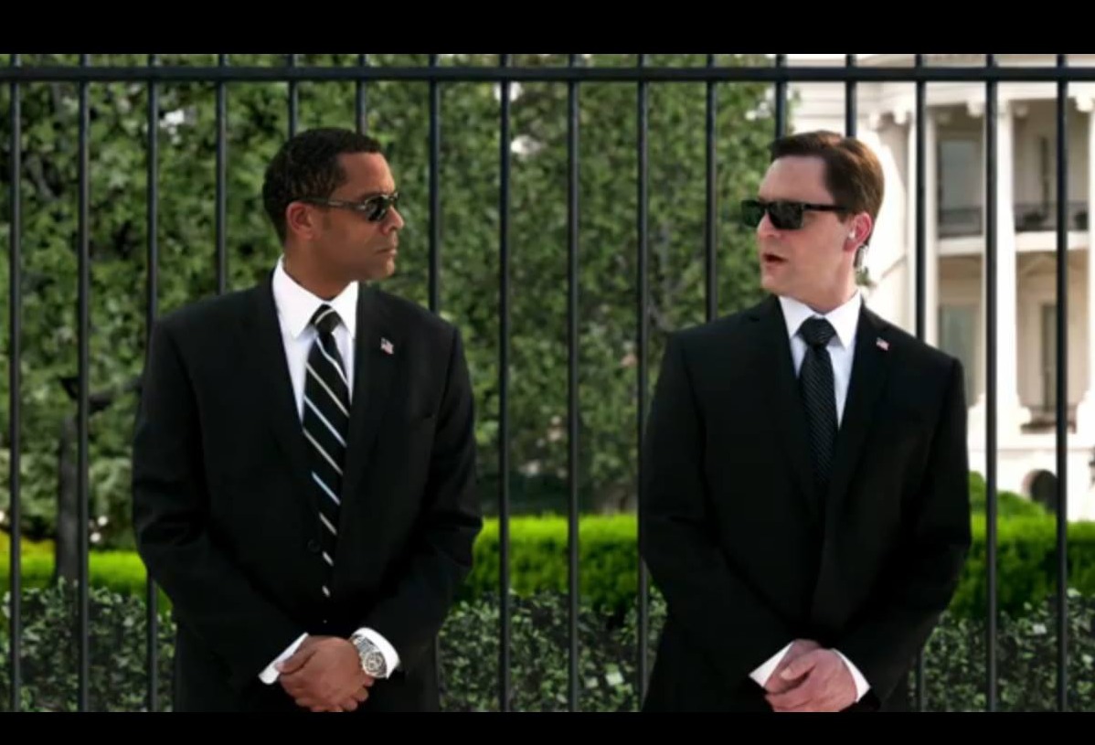 Lamont Easter as White House Secret Service Agent in GEICO Commercial with Bryce Harper of the Washington Nationals