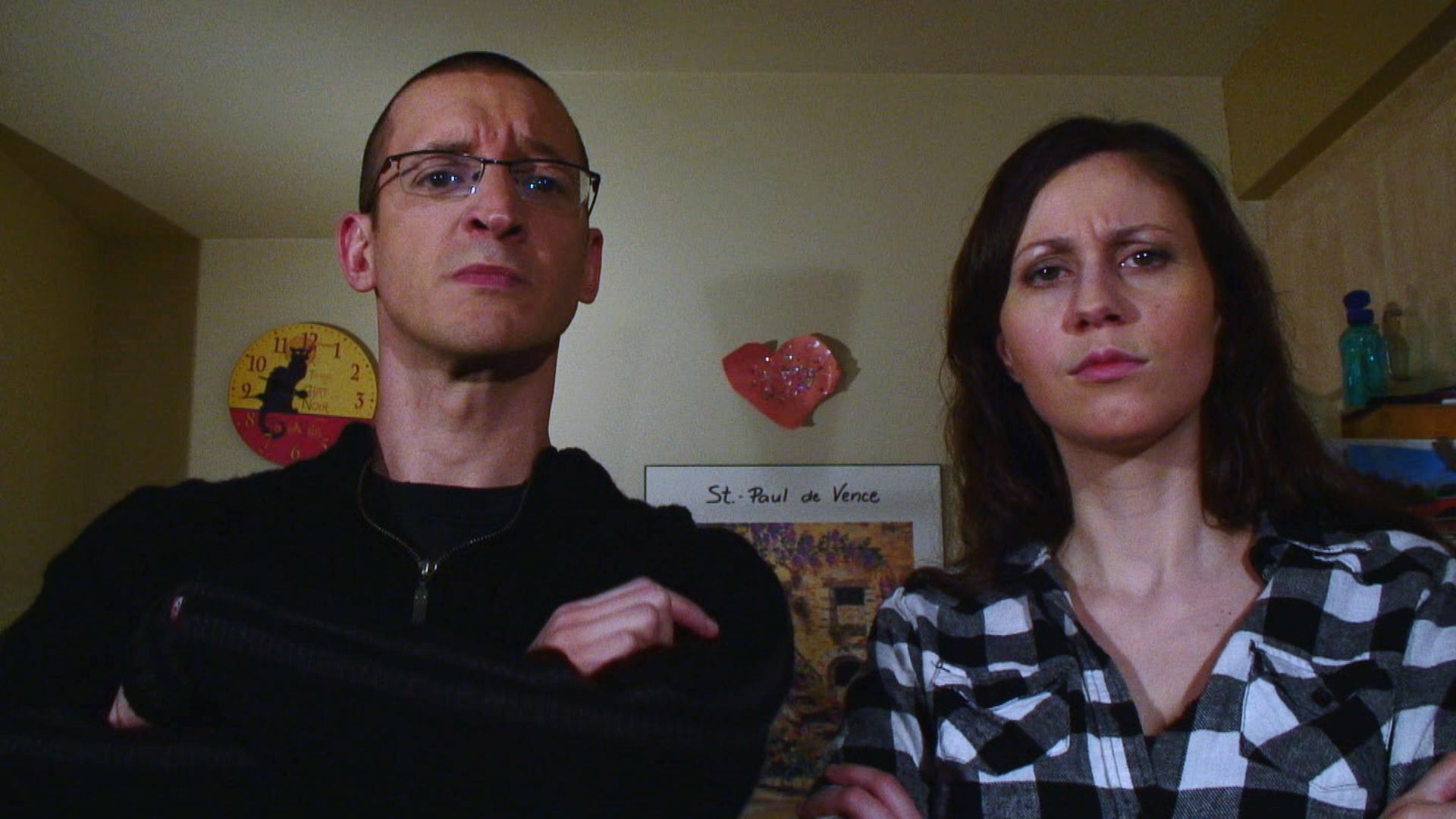 Celinka Serre and Francois St-Maurice in their roles for 'Compiling,tv' Season 1, in 2012.