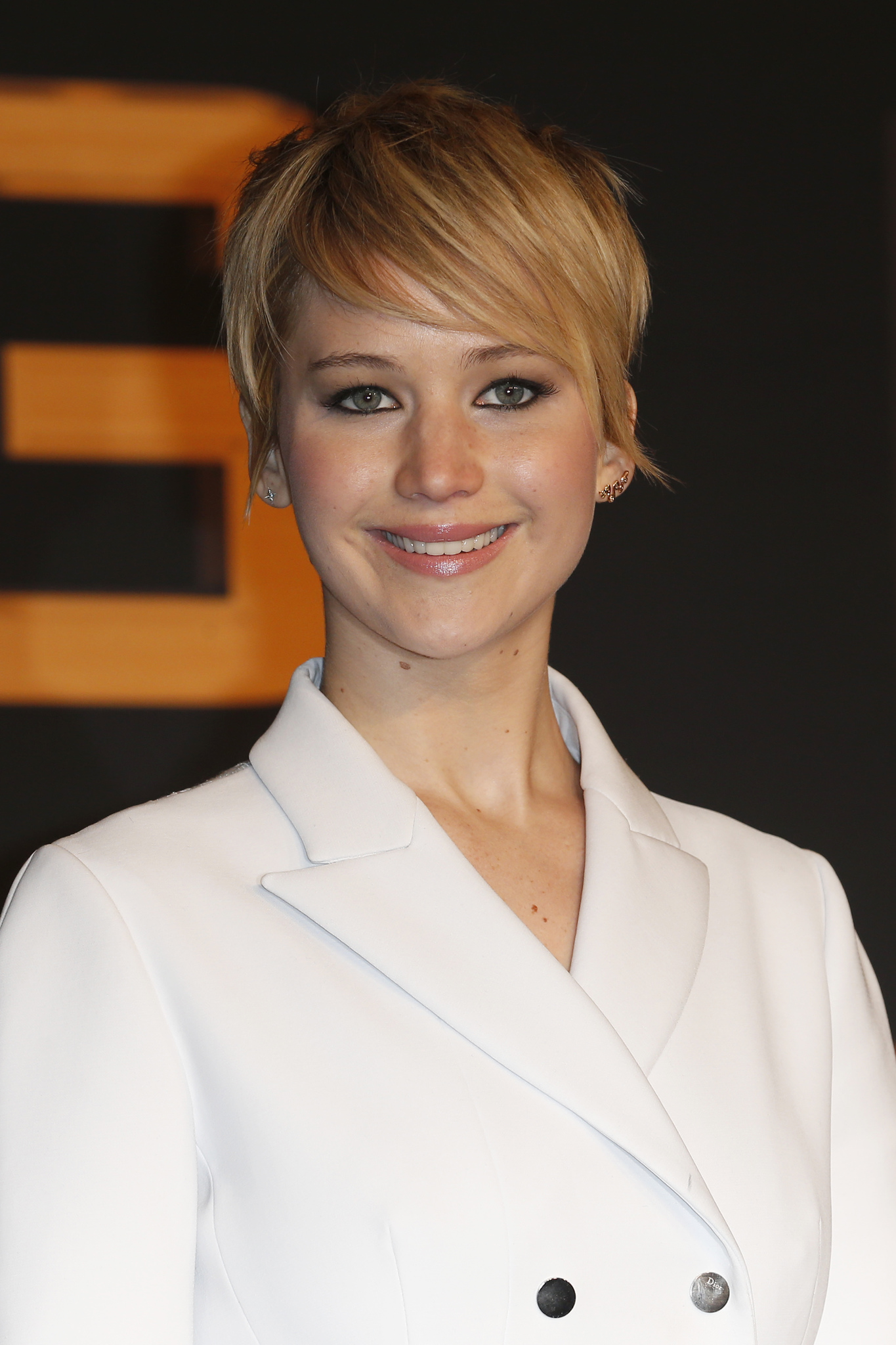 Jennifer Lawrence at event of Bado zaidynes. Ugnies medziokle (2013)