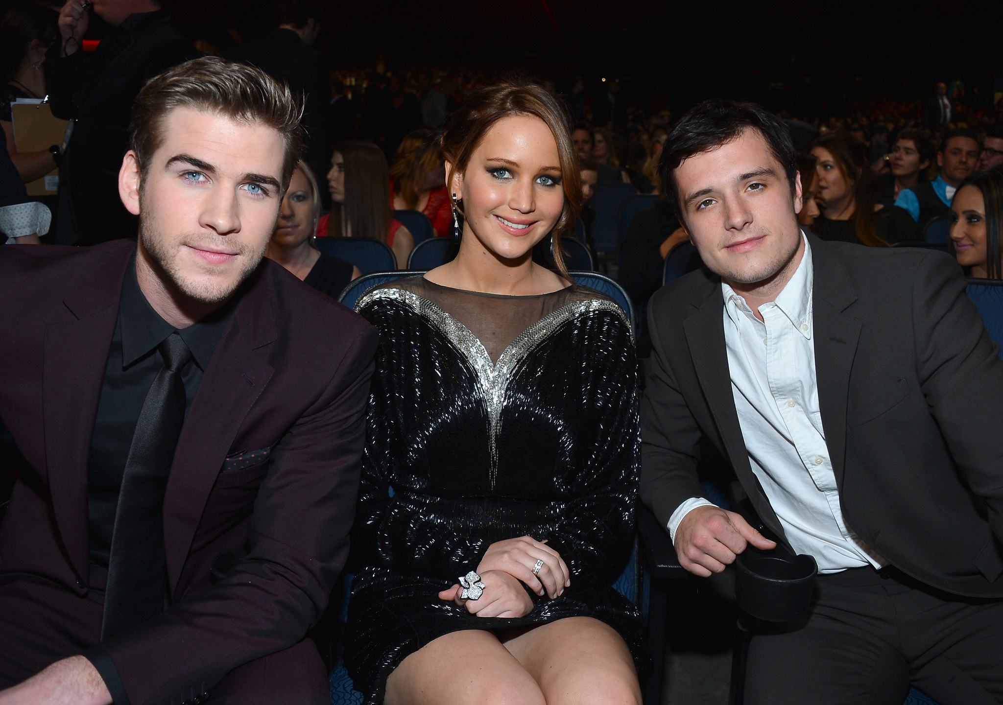 Josh Hutcherson, Jennifer Lawrence and Liam Hemsworth at event of The 39th Annual People's Choice Awards (2013)