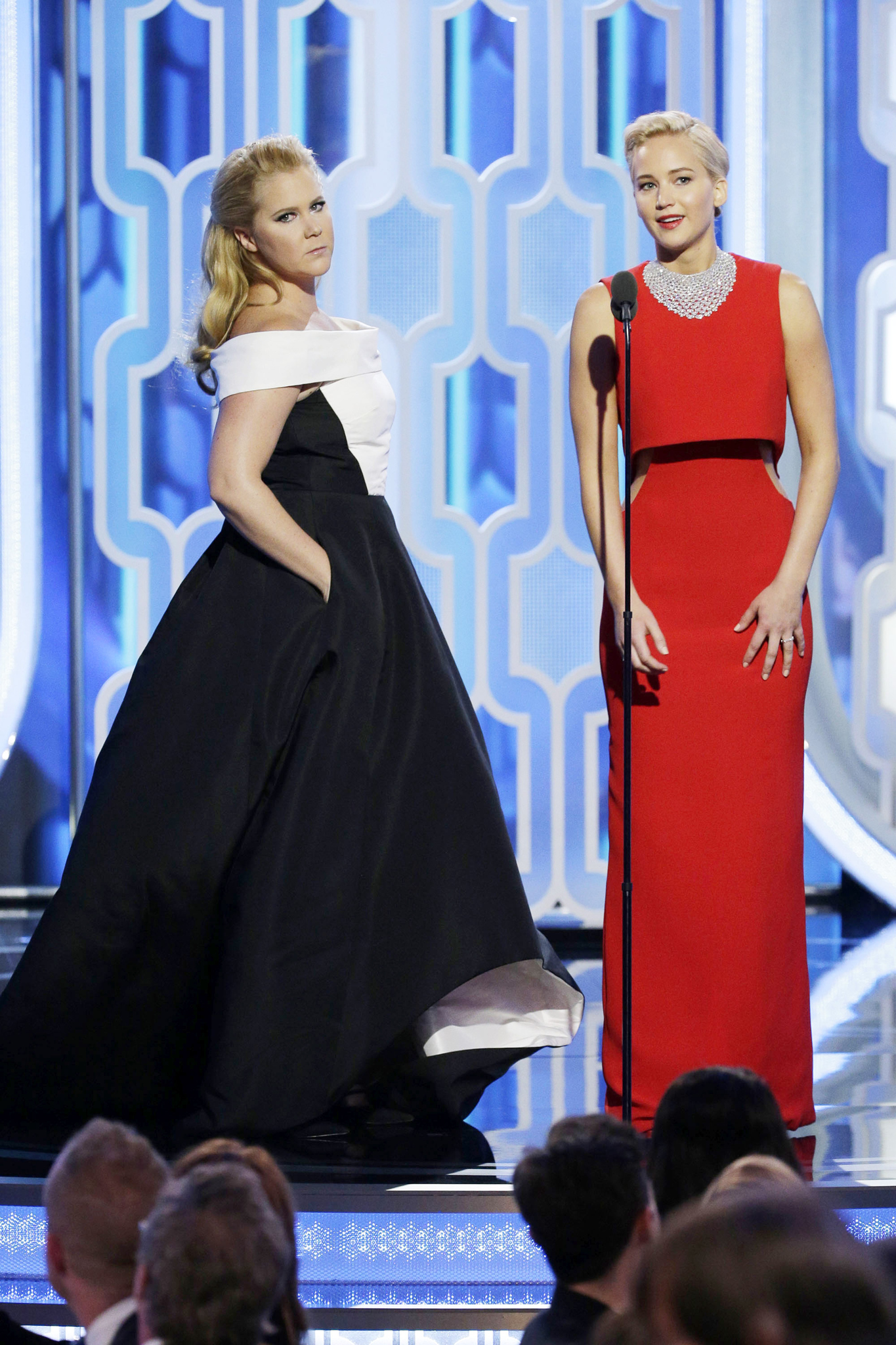 Amy Schumer and Jennifer Lawrence at event of 73rd Golden Globe Awards (2016)