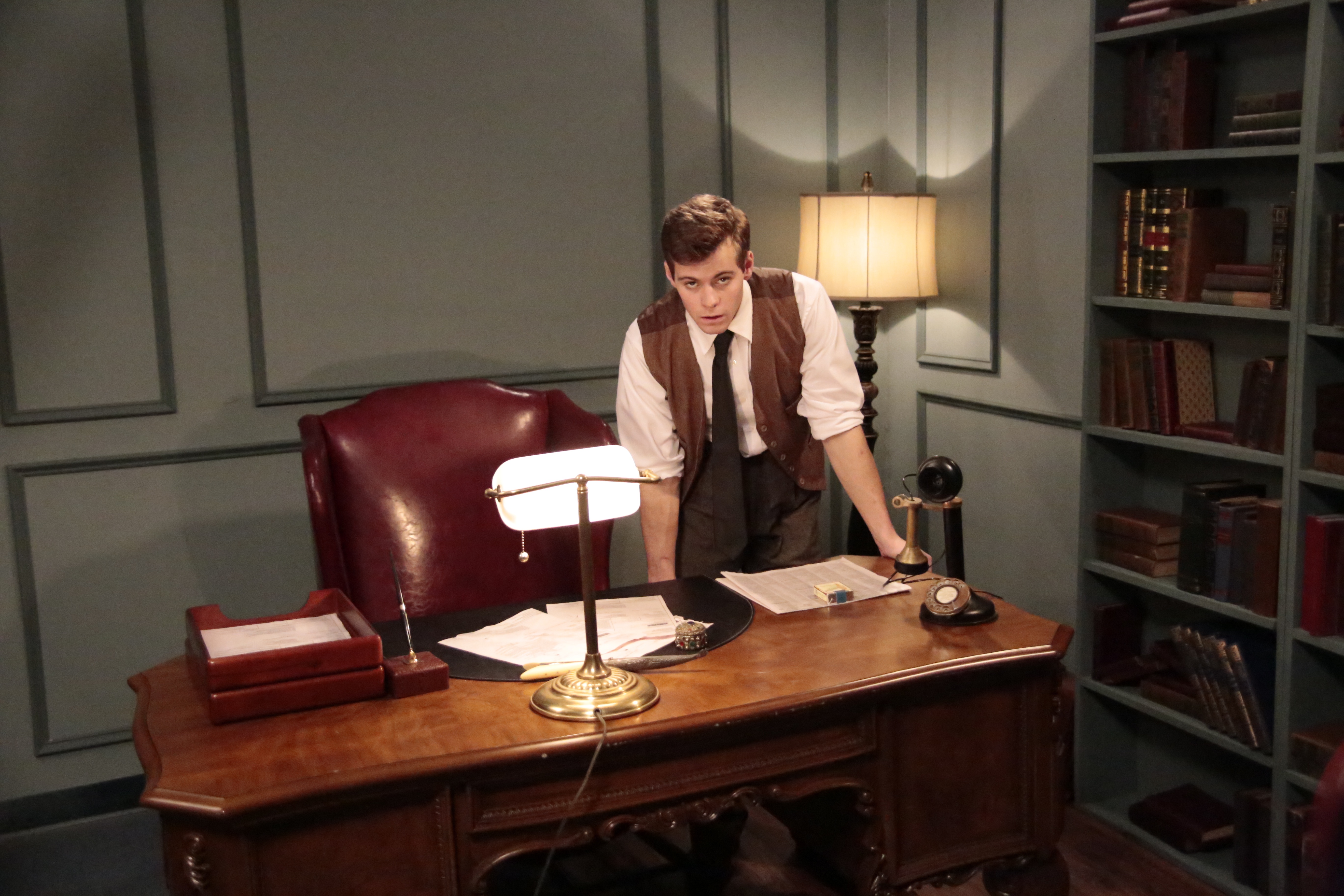 Willie Cranston (Chris Boylan) caught snooping around Victor's office.