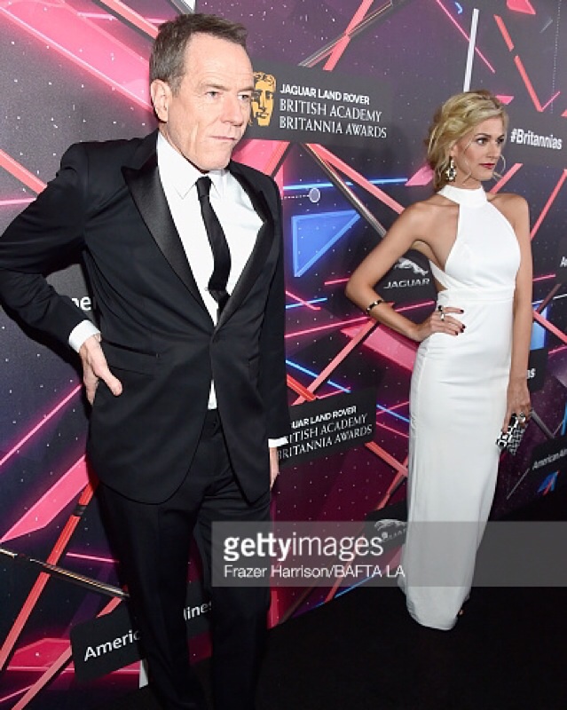 Marah Fairclough and Bryan Cranston at the BAFTA Britannia Awards 2015
