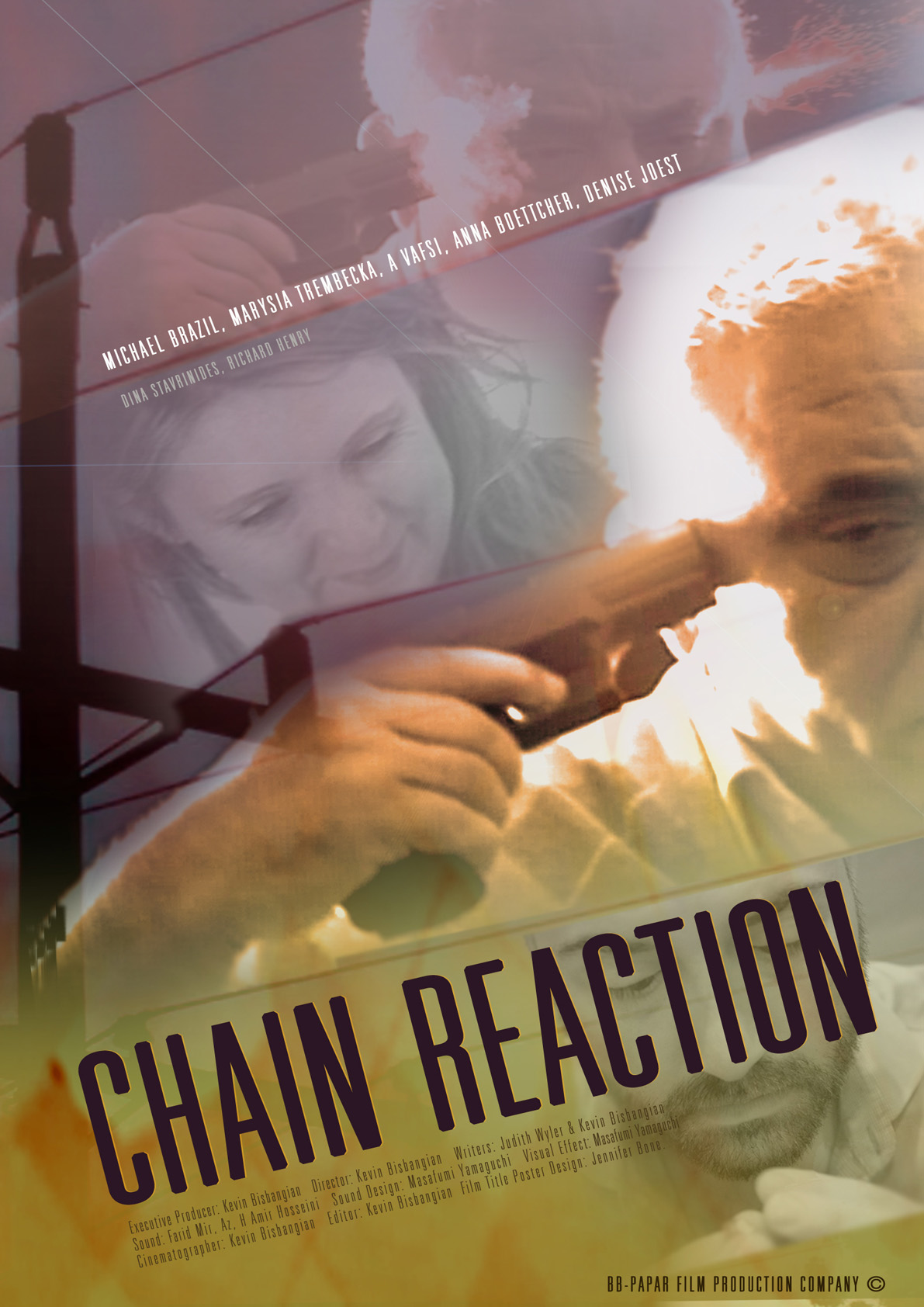 Chain Reaction Film Poster Creative Concept, Typography and Graphic Design © 2014 jenniferbone