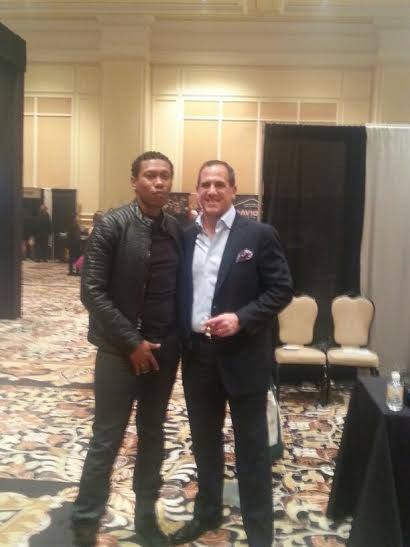 Jesse Lewis IV pictured with Jorge Padron of Padron Cigars, Big Smoke at The Mirage Casino