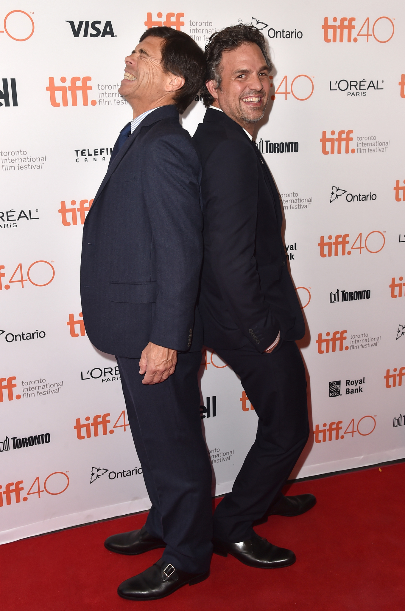 Mark Ruffalo and Michael Rezendes at event of Spotlight (2015)