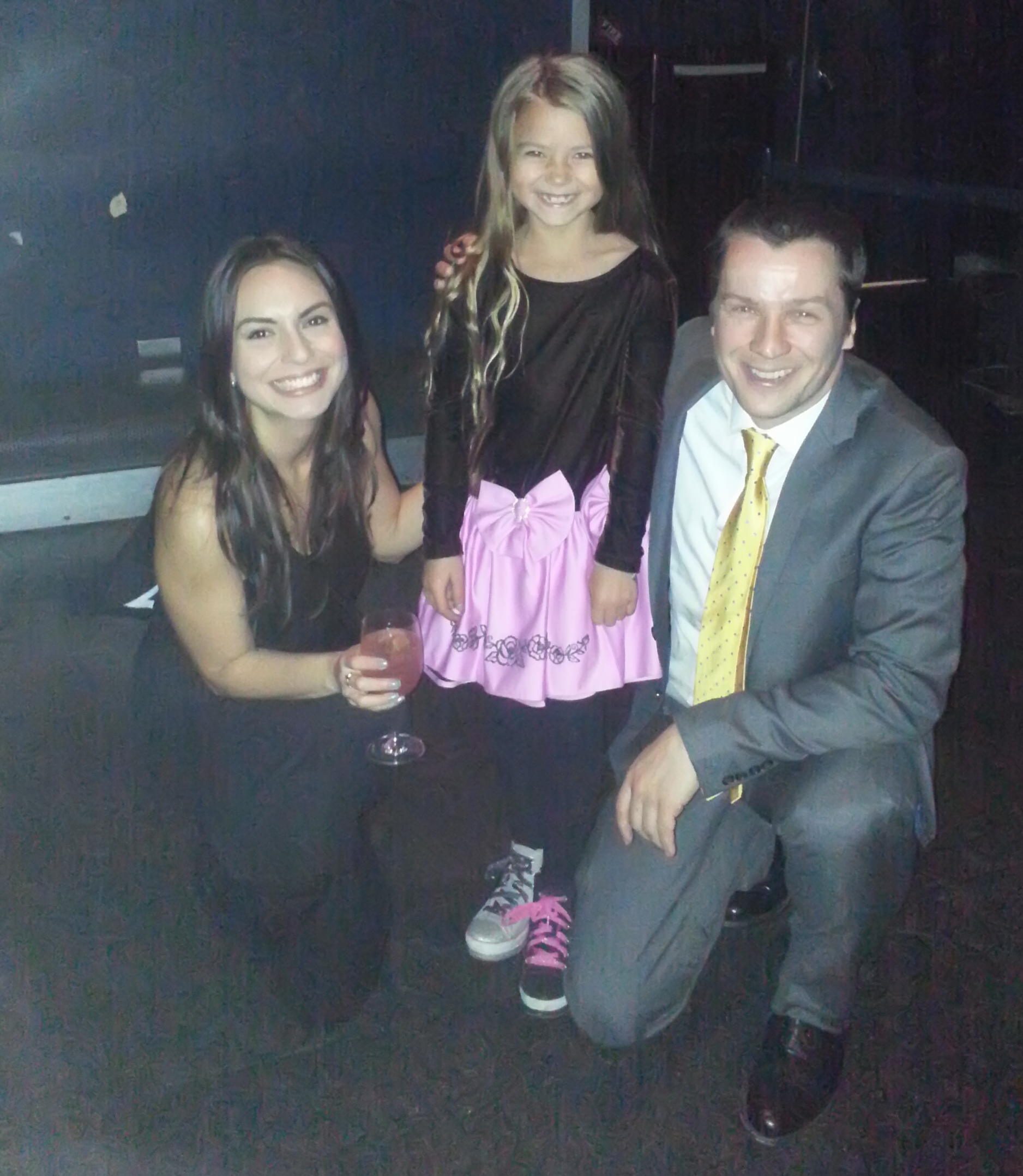 Accalia Quintana with preshow Director Dominic Lahiff and Producer Cynthia Angel at the Hayden Planetarium 