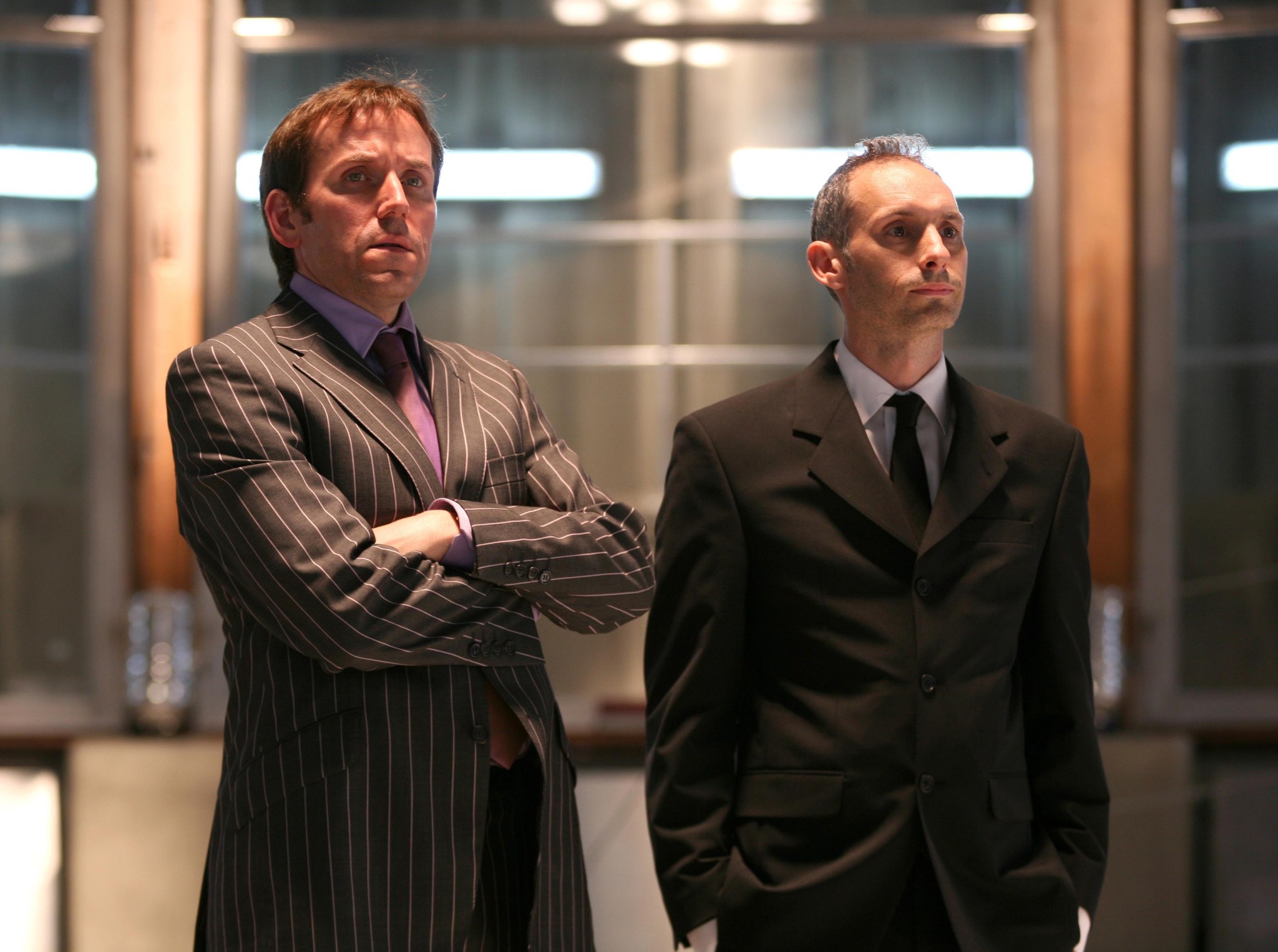 Still of Ben Miller and Karl Theobald in Primeval (2007)