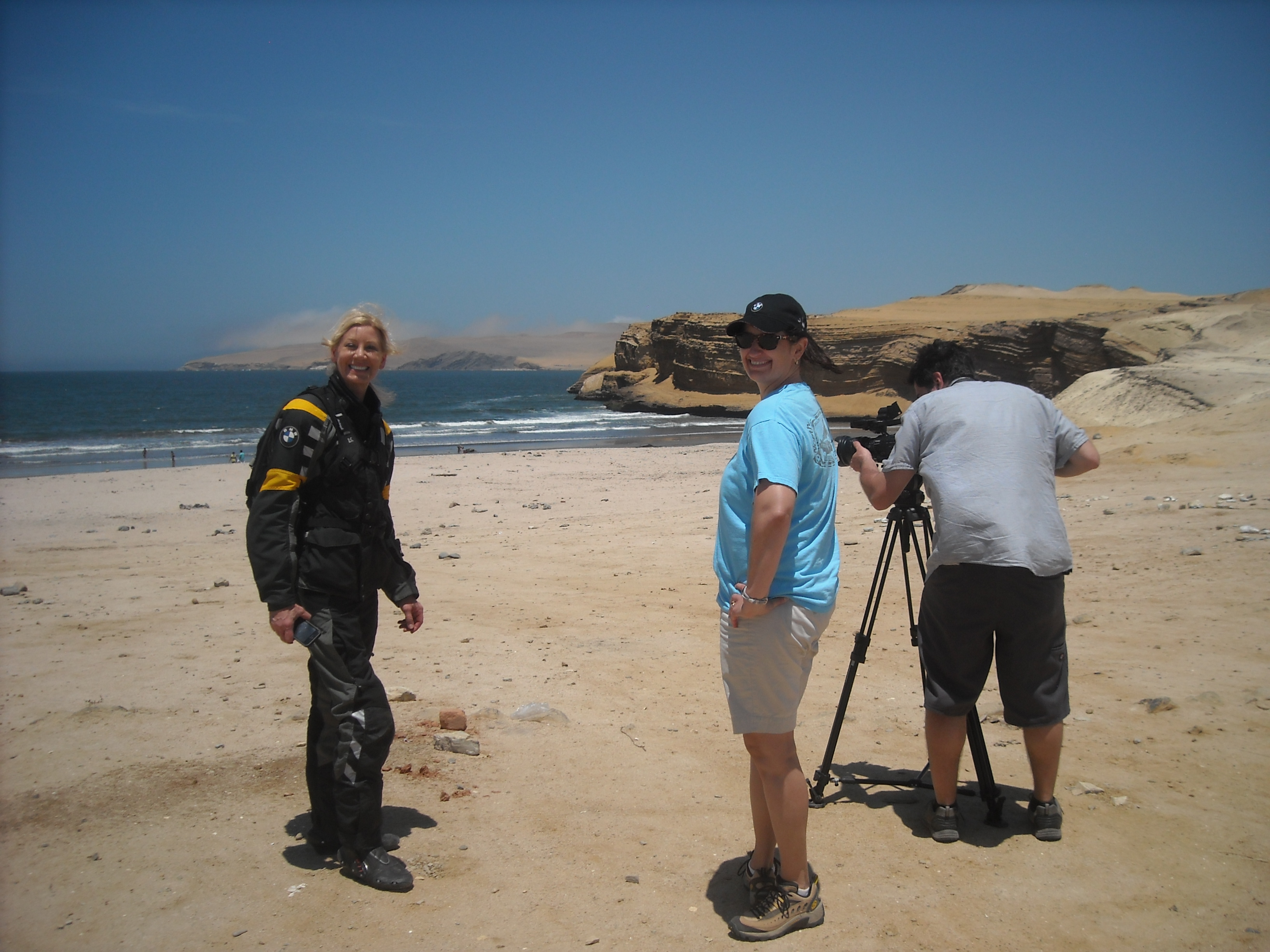 On location in Peru with Producer Linda Midgett and Camera Man Jim Pappas