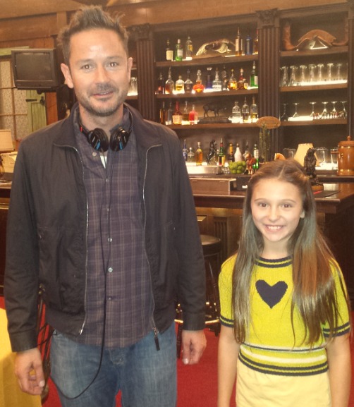 Elyse Cole with Alex Hardcastle, Director, on the set of Fresh Off the Boat (