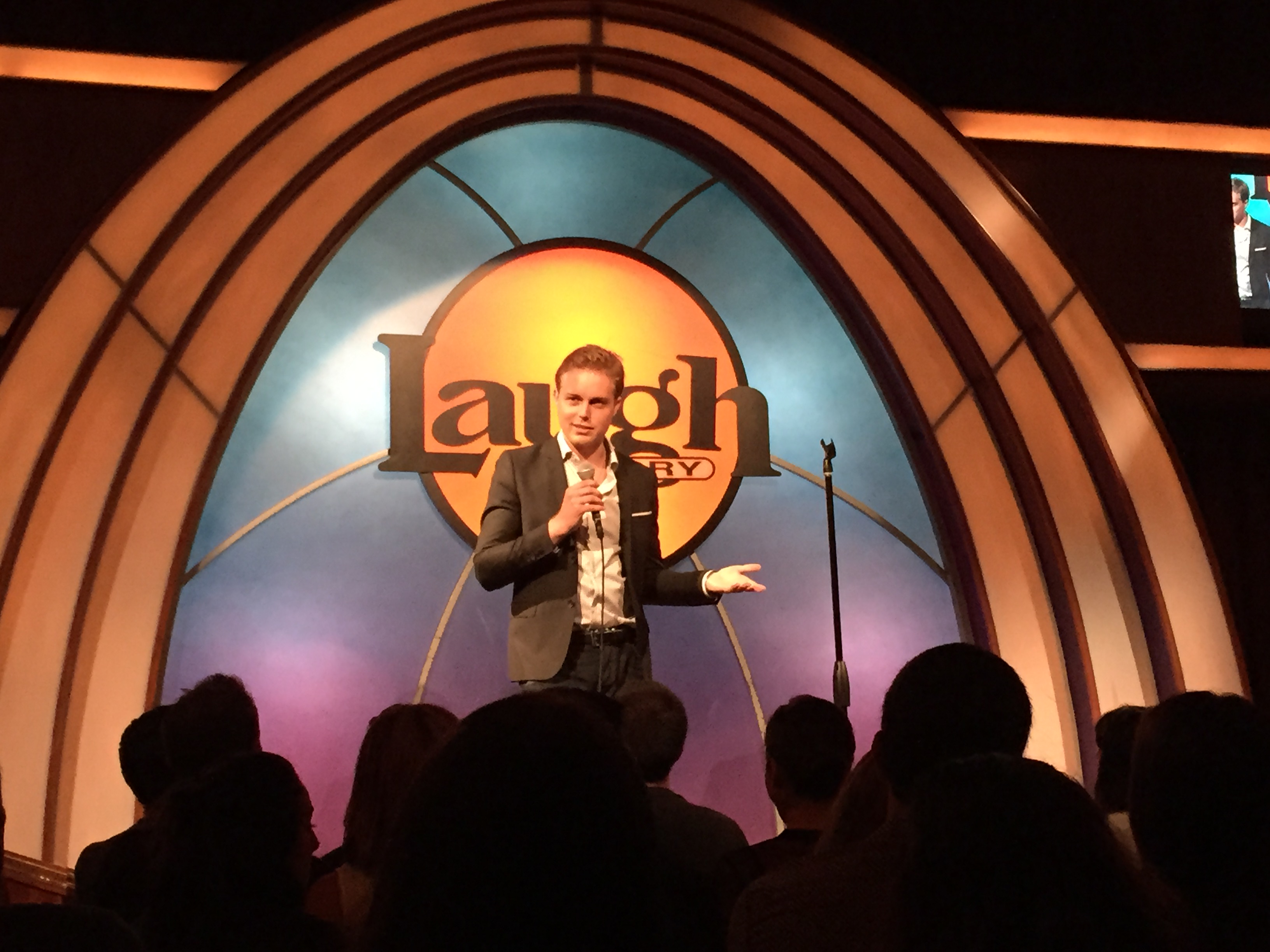 Jon Hartley performing at The Laugh Factory in West Hollywood