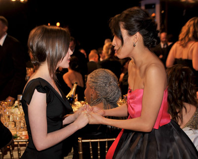 Sandra Oh and Ellen Page at event of 14th Annual Screen Actors Guild Awards (2008)