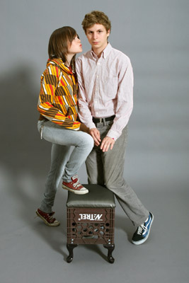 Michael Cera and Ellen Page at event of Juno (2007)