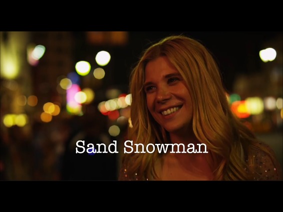 On set of Sand Snowman