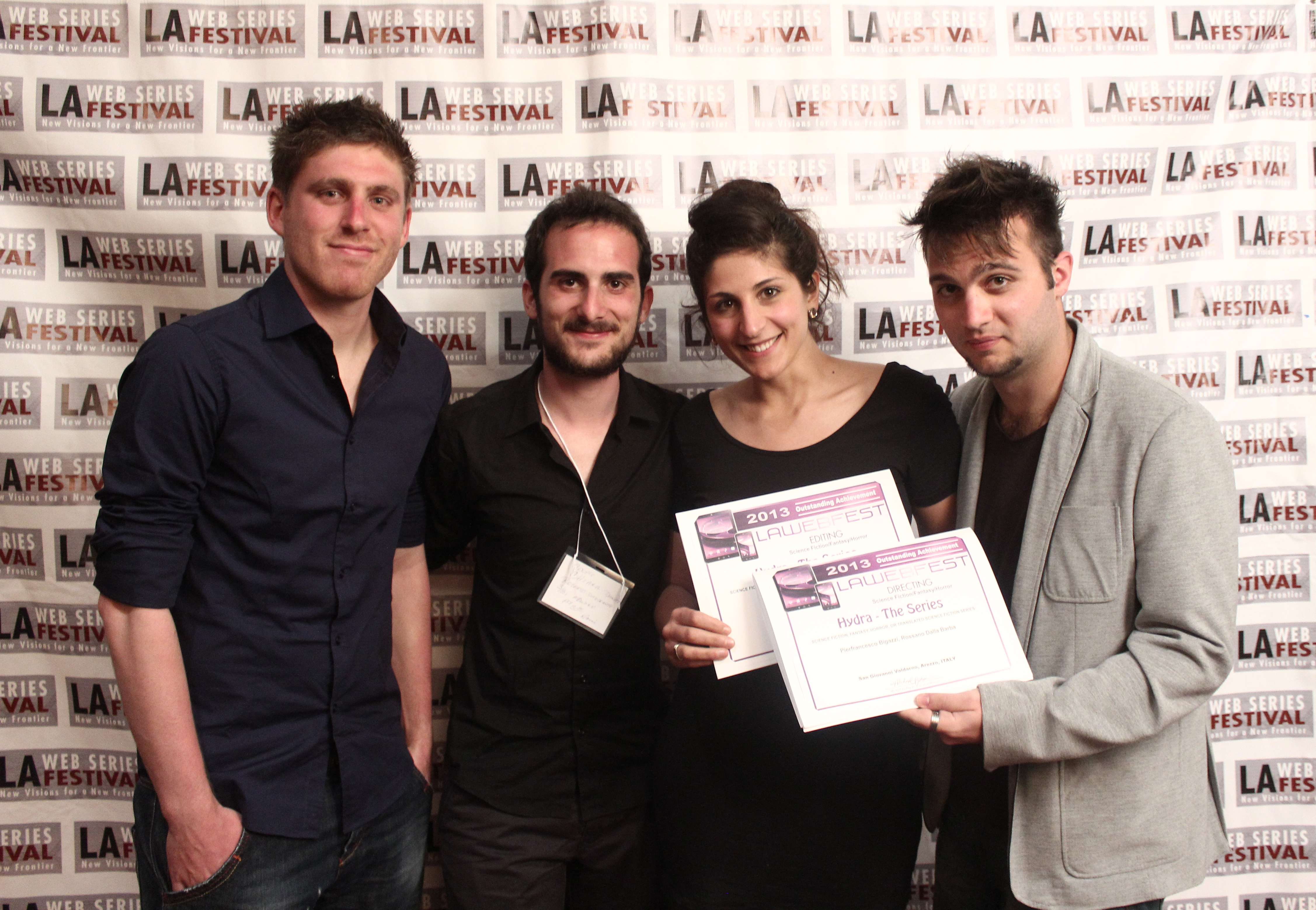 Marco Sani, Roberto D'Adorante, Chiara Donato and Rossano Dalla Barba at LA Web Fest 2013