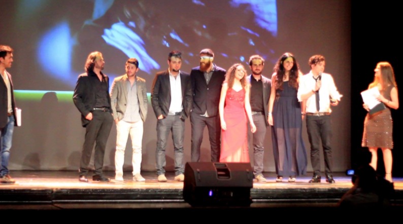 Alessandro Corsi, Lorenzo Donnini, Rossano Dalla Barba, Marco Sani, Chiara Cappelli, Roberto D'Adorante, Chiara Donato and Pierfrancesco Bigazzi at Rome Web Awards 2014