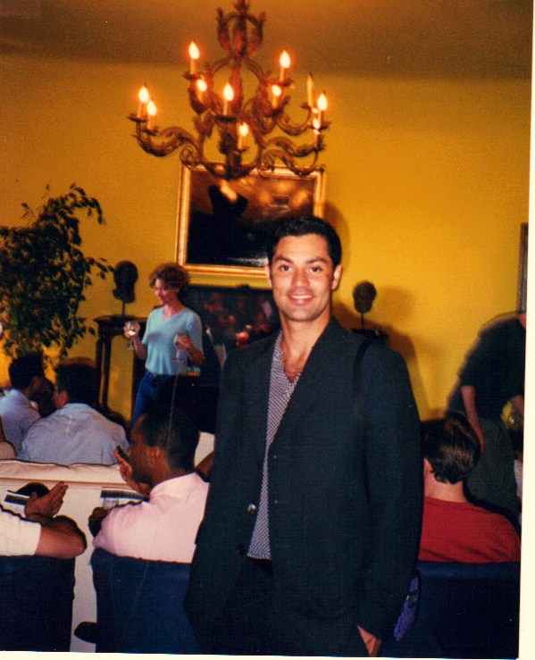 Lucas in Falcon Lair Beverly Hills for an Oscars party 2000