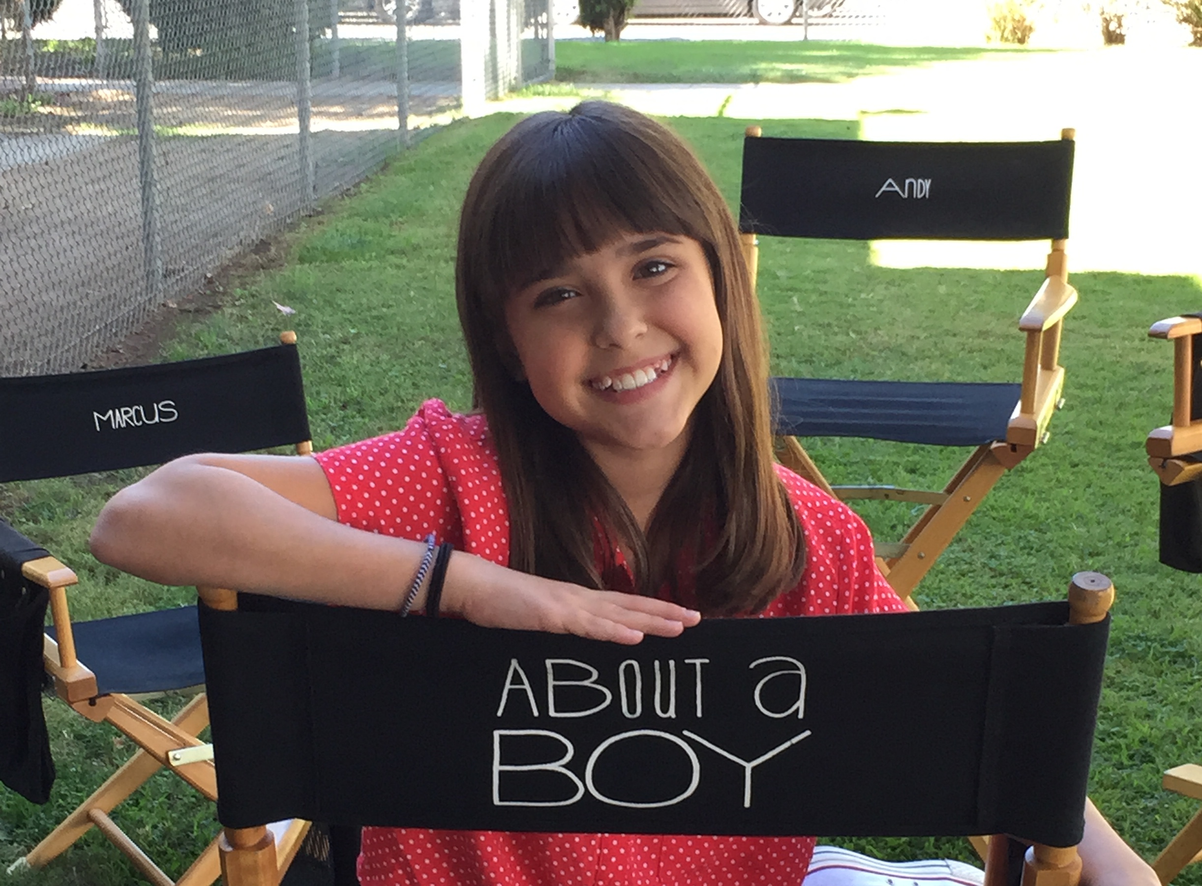 Molly Jackson on the set of About A Boy