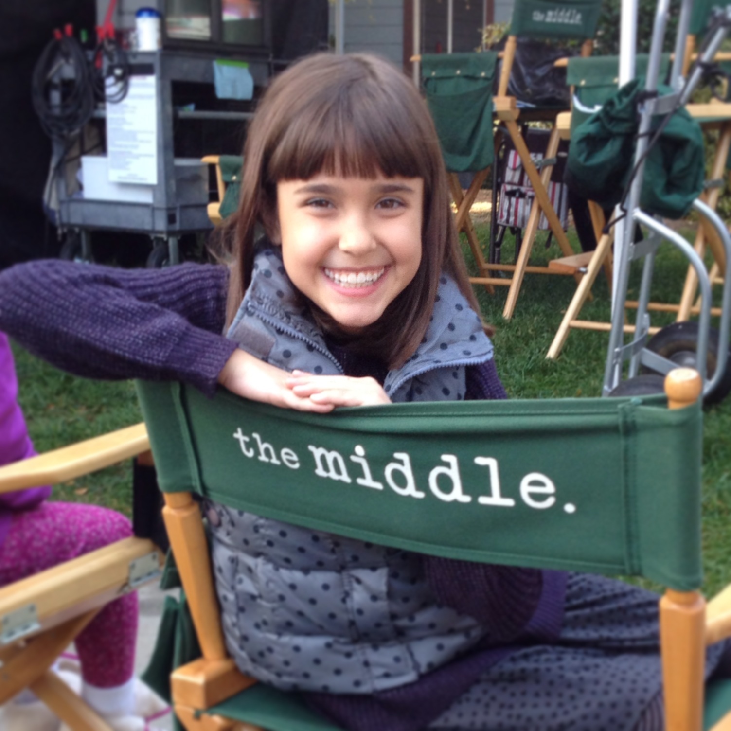Molly Jackson on the set of The Middle