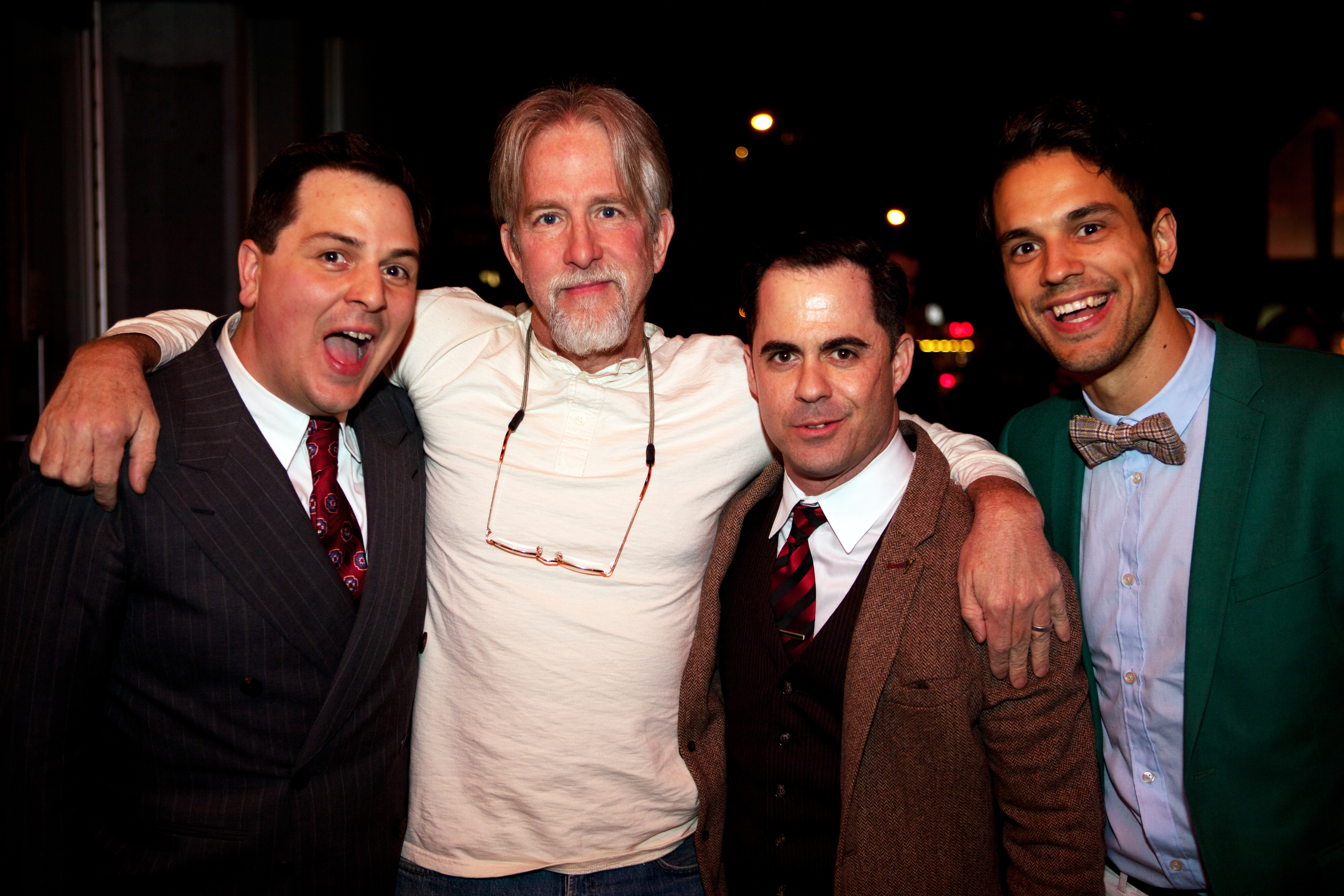 Producer Andrew Pagana with Matt Mahurin, C.M, Schwartzy and Jordan James Smith at the after party of the RAZE premiere. Tribeca Film Festival 2013