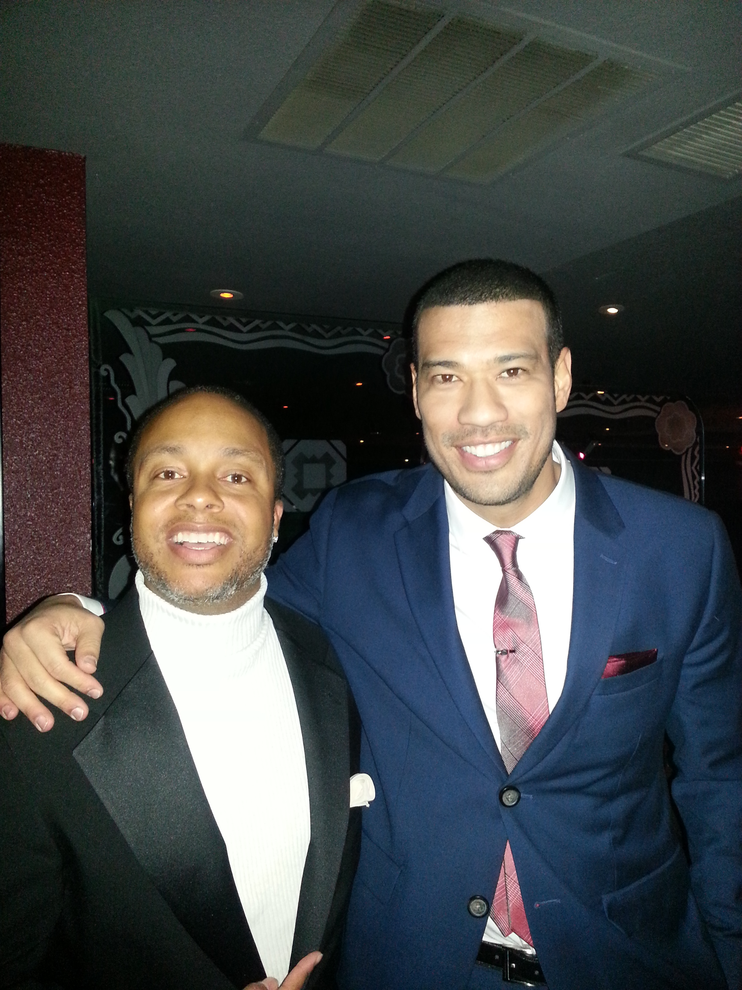 Arif S. Kinchen, pictured here with comedian/host Michael Yo inside the historic El Rey Theatre for the 