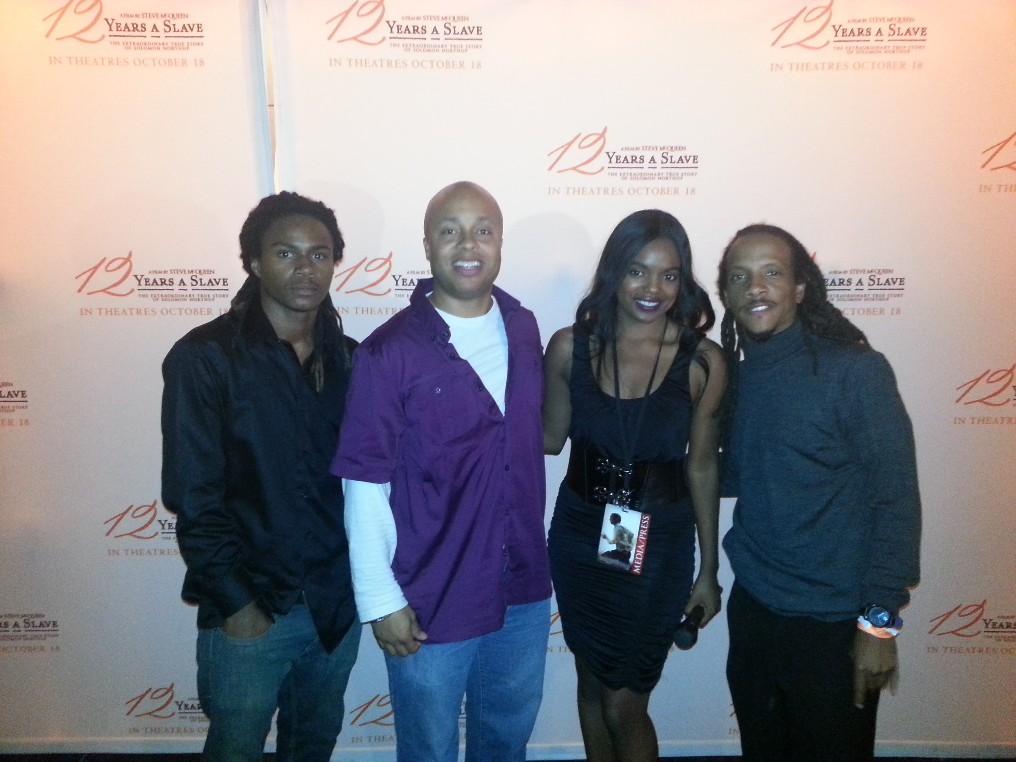 Arif S. Kinchen with cinematographer Bishop Moore & the Liquid Soul media kit team after the Los Angeles screening of Fox Searchlight's #12YearsASlave via @CarpeDiemJBS & The Star Lab, LLC.