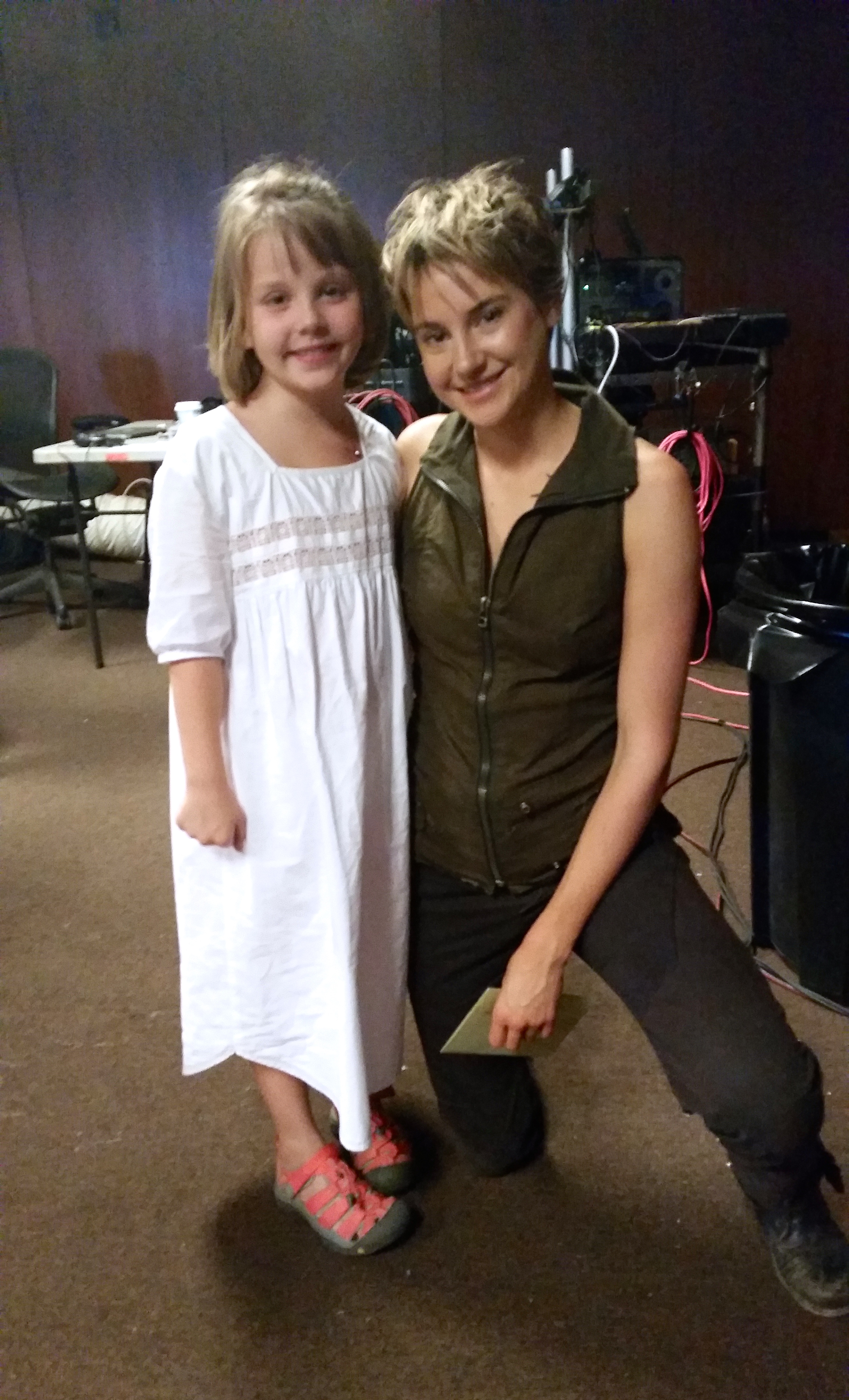 Callie McClincy with Shailene Woodley on Insurgent