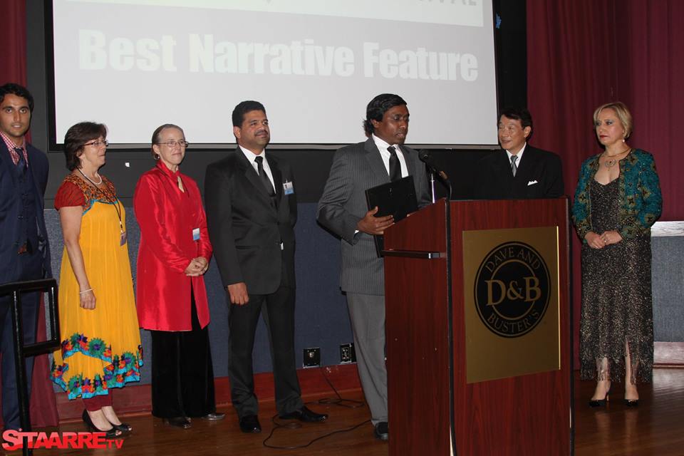 Receiving the Award - Best Narrative Feature Film from TWIFF