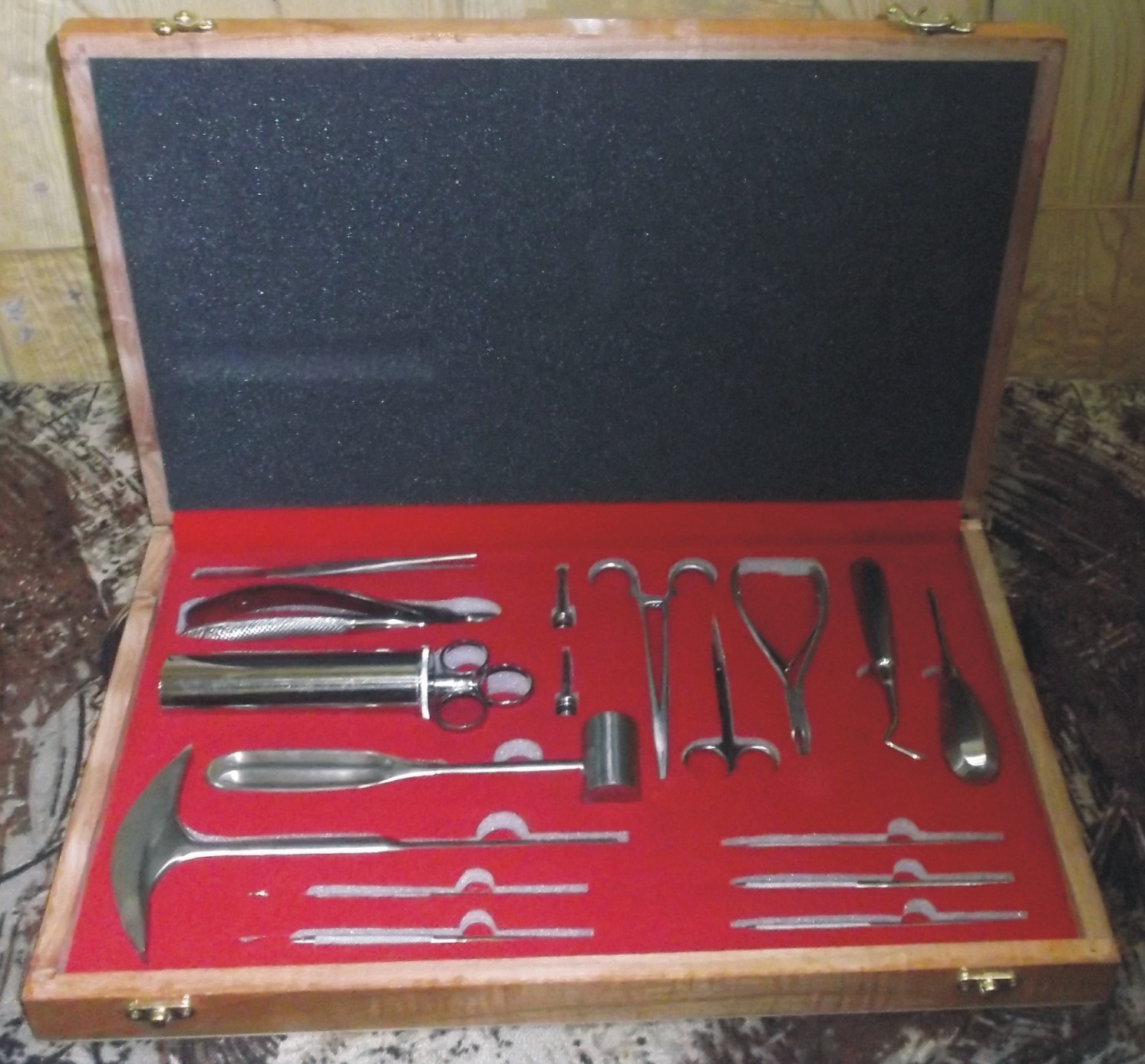 Zombie Lobotomy Brain Surgery Science Autopsy Kit Set Prop Gaf. Hollywood Memorabilia.