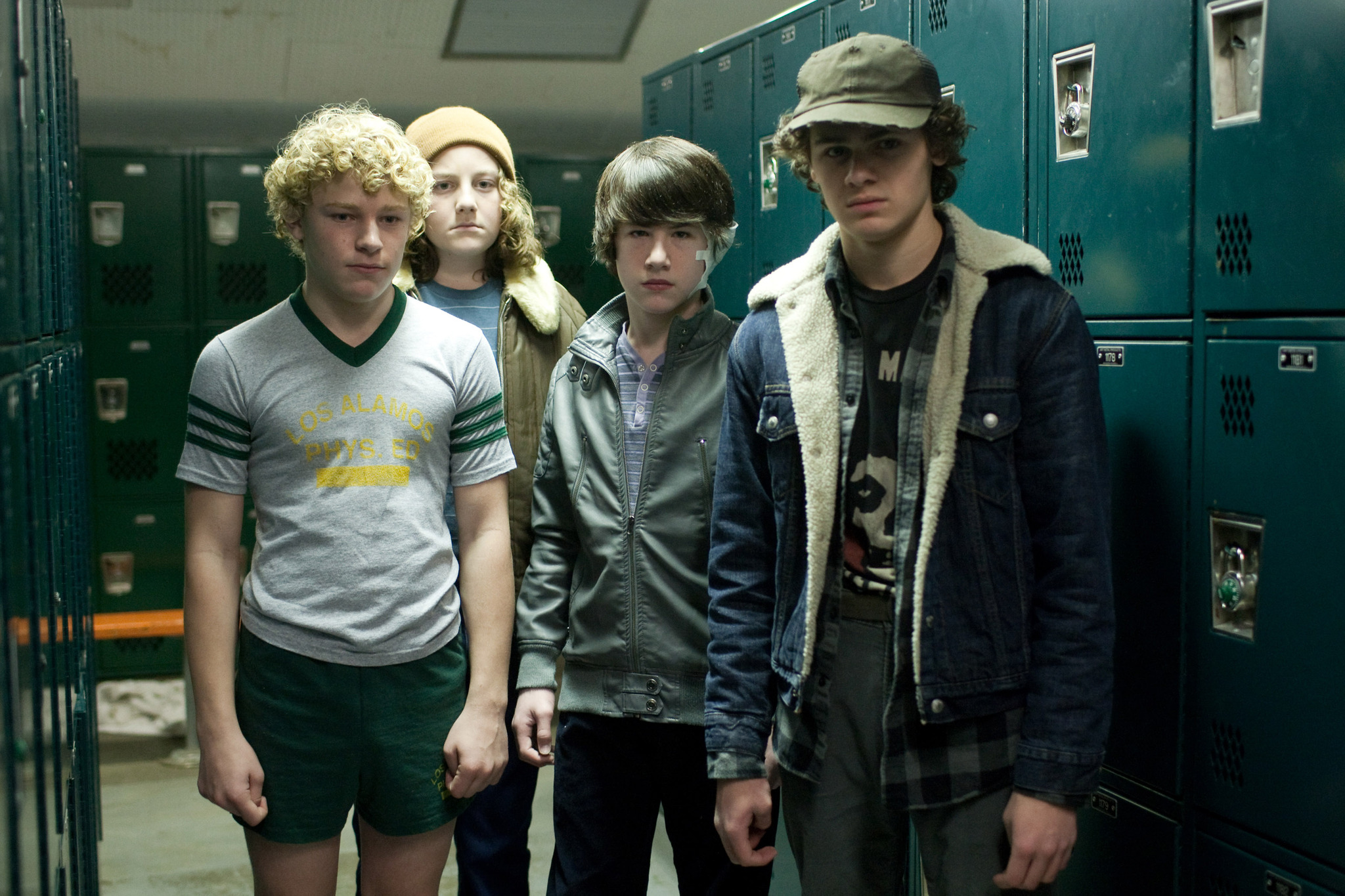 Still of Jimmy 'Jax' Pinchak, Brett DelBuono, Dylan Minnette and Nicolai Dorian in Let Me In (2010)