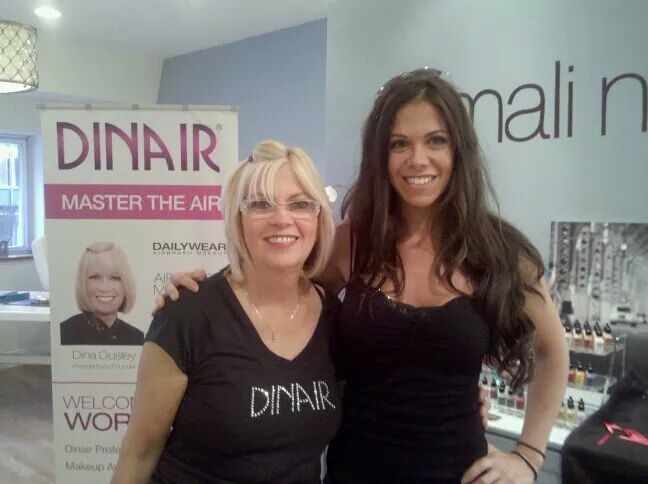 Dina Ousley, founder of Dinair, and airbrush cosmetic training in NYC